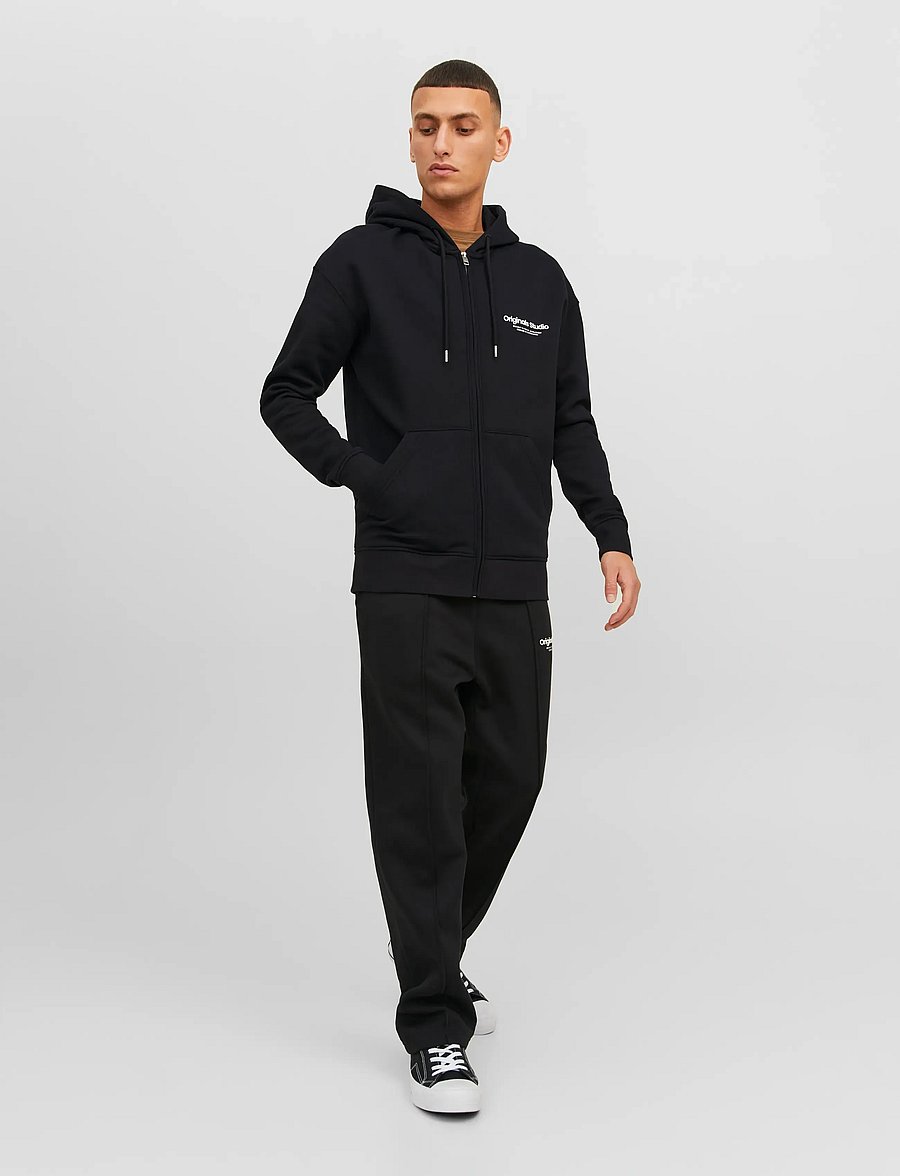 Jack & Jones - JORVESTERBRO SWEAT ZIP HOOD NOOS - hoodies - black - 4