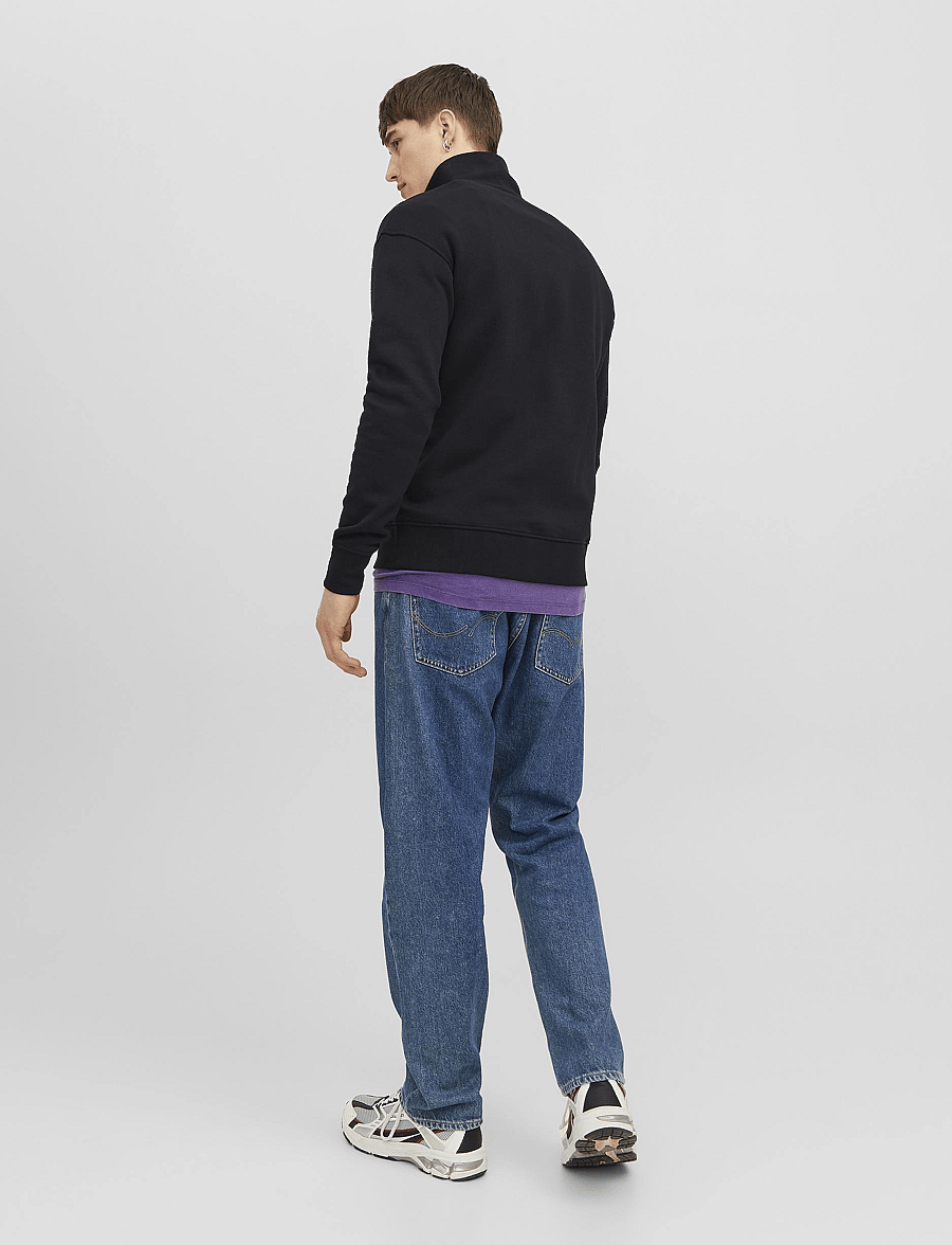 Jack & Jones - JORVESTERBRO SWEAT QUARTER ZIP HN NOOS - collections - black - 3