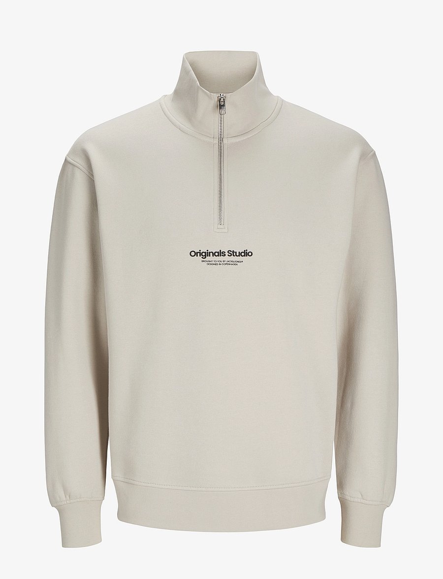 Jack & Jones - JORVESTERBRO SWEAT QUARTER ZIP HN NOOS - collections - moonbeam - 1