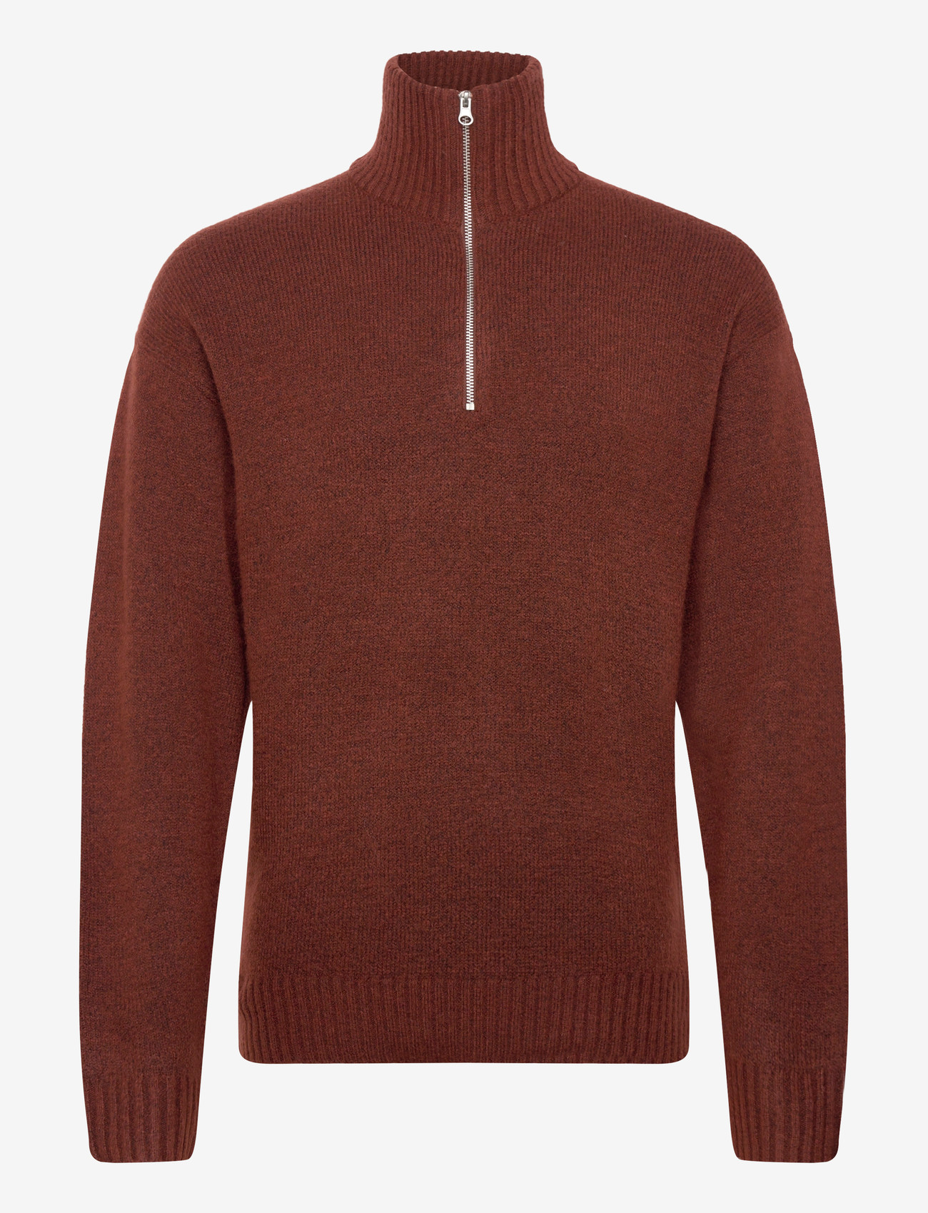 Jack & Jones - JOROLLIE KNIT HALF ZIP SN - halfzip strik - brandy brown - 0