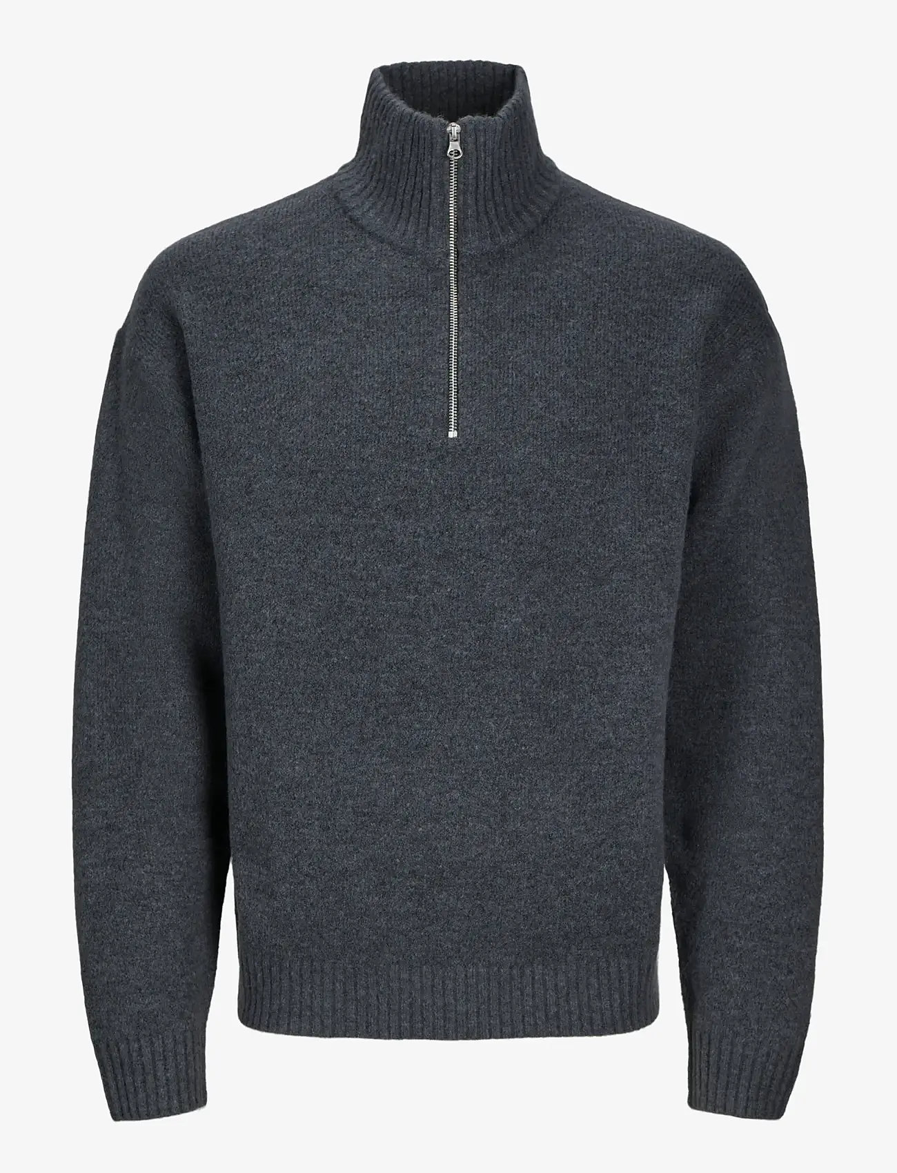 Jack & Jones - JOROLLIE KNIT HALF ZIP SN - pullover mit halbem reißverschluss - iron gate - 1