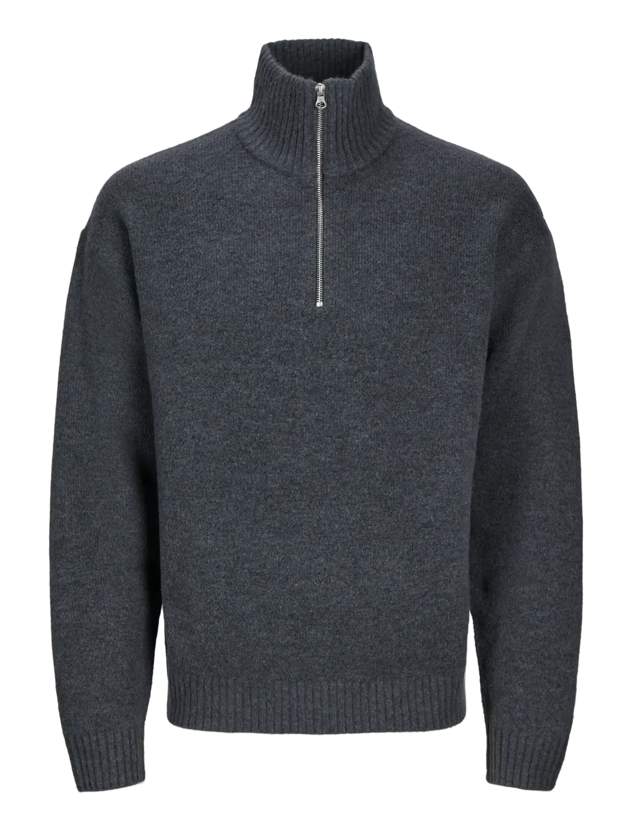 Jack & Jones JOROLLIE KNIT HALF ZIP SN - Strickmode - IRON GATE / grey