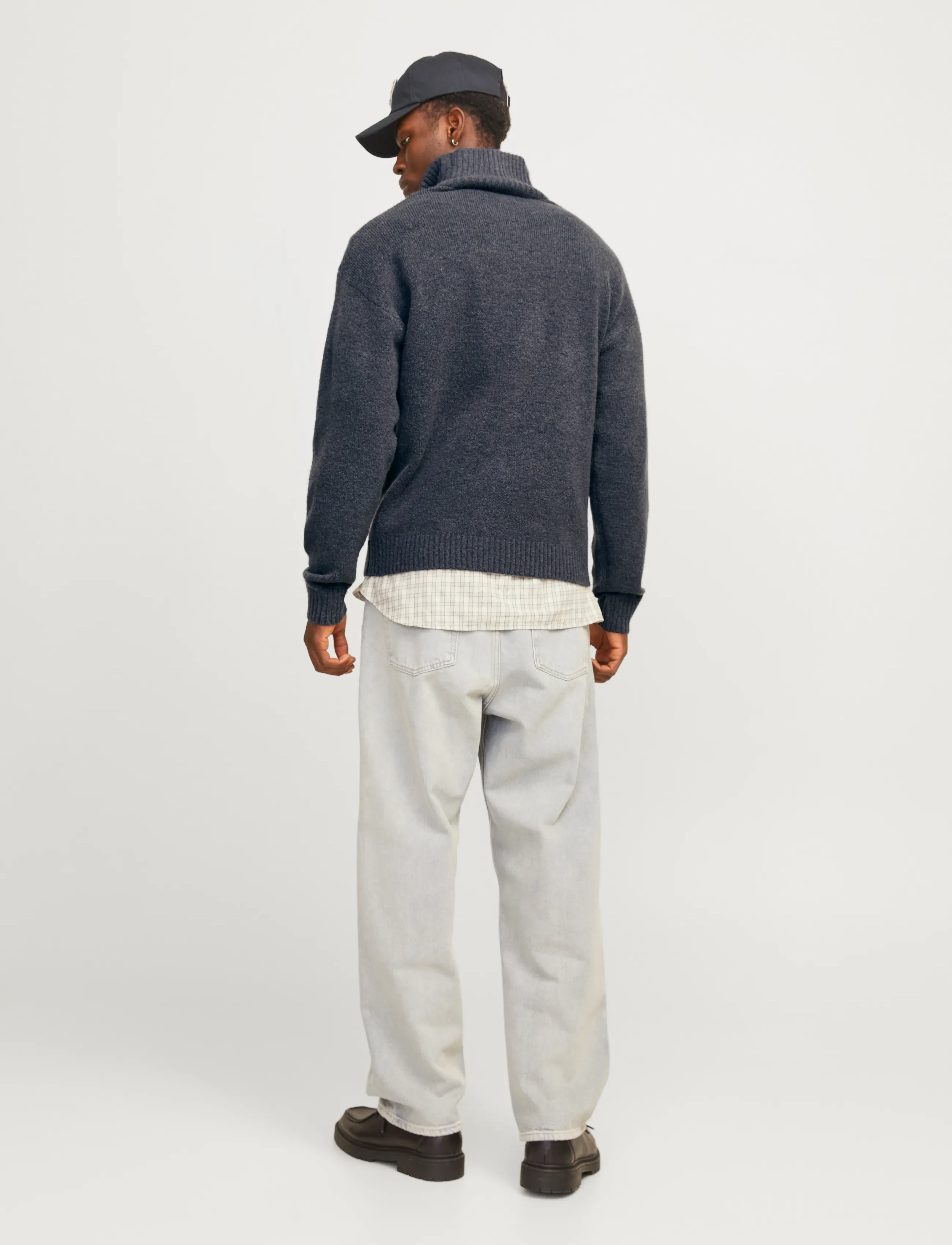 Jack & Jones - JOROLLIE KNIT HALF ZIP SN - half zip-tröjor - iron gate - 2