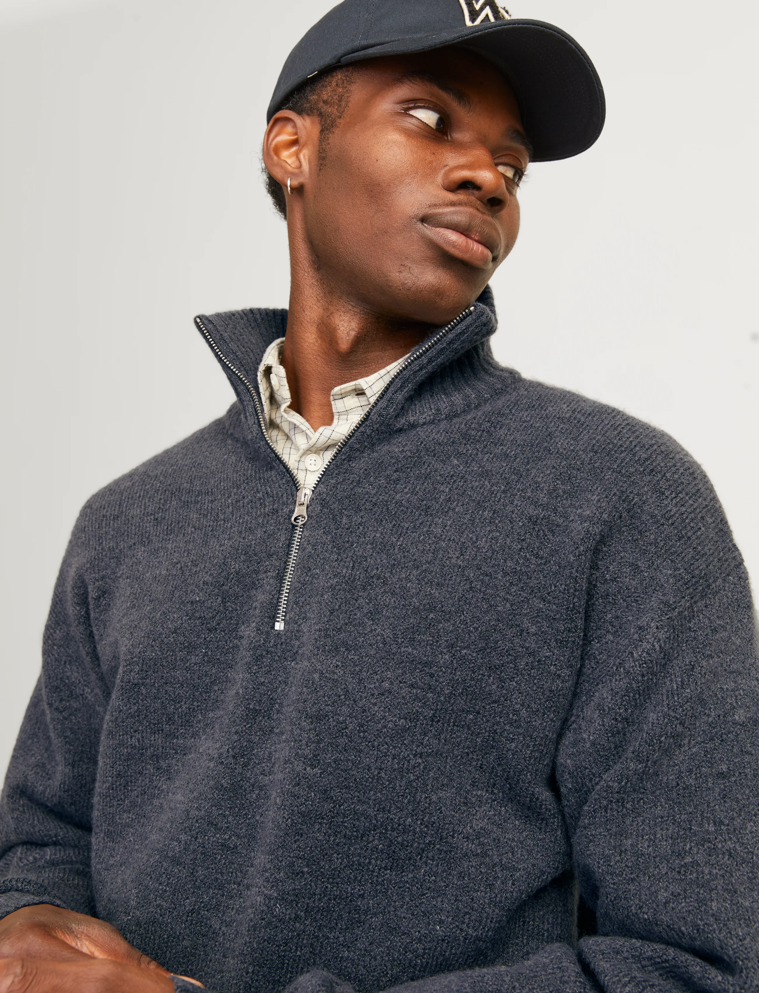 JACK & JONES Jorollie Knit Half Zip Sn stickade tröjor herr – bild 6