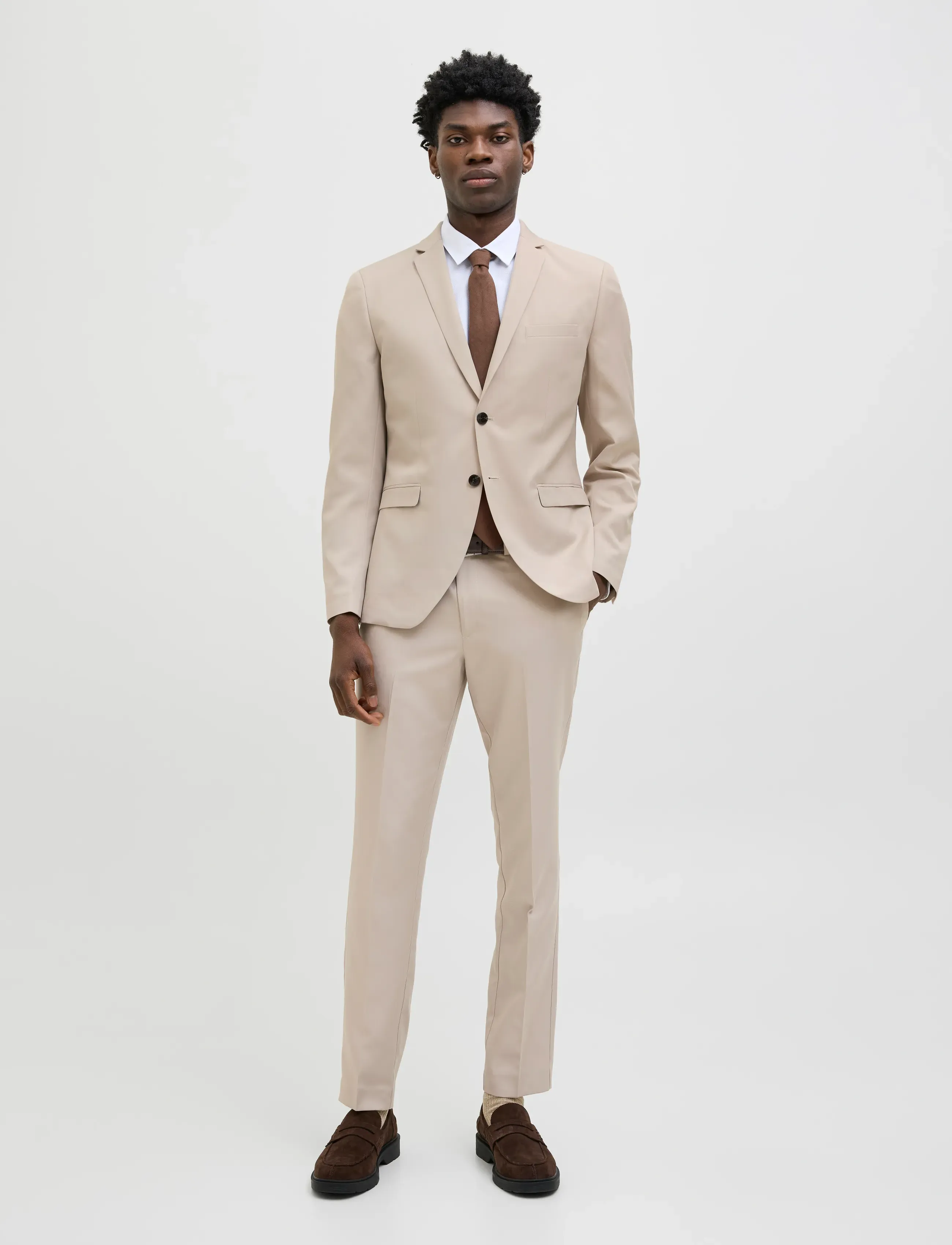 Jack & Jones Jprcosta Suit, 54, Beige, Jakkesæt & Blazere > Jakkesæt, Herre