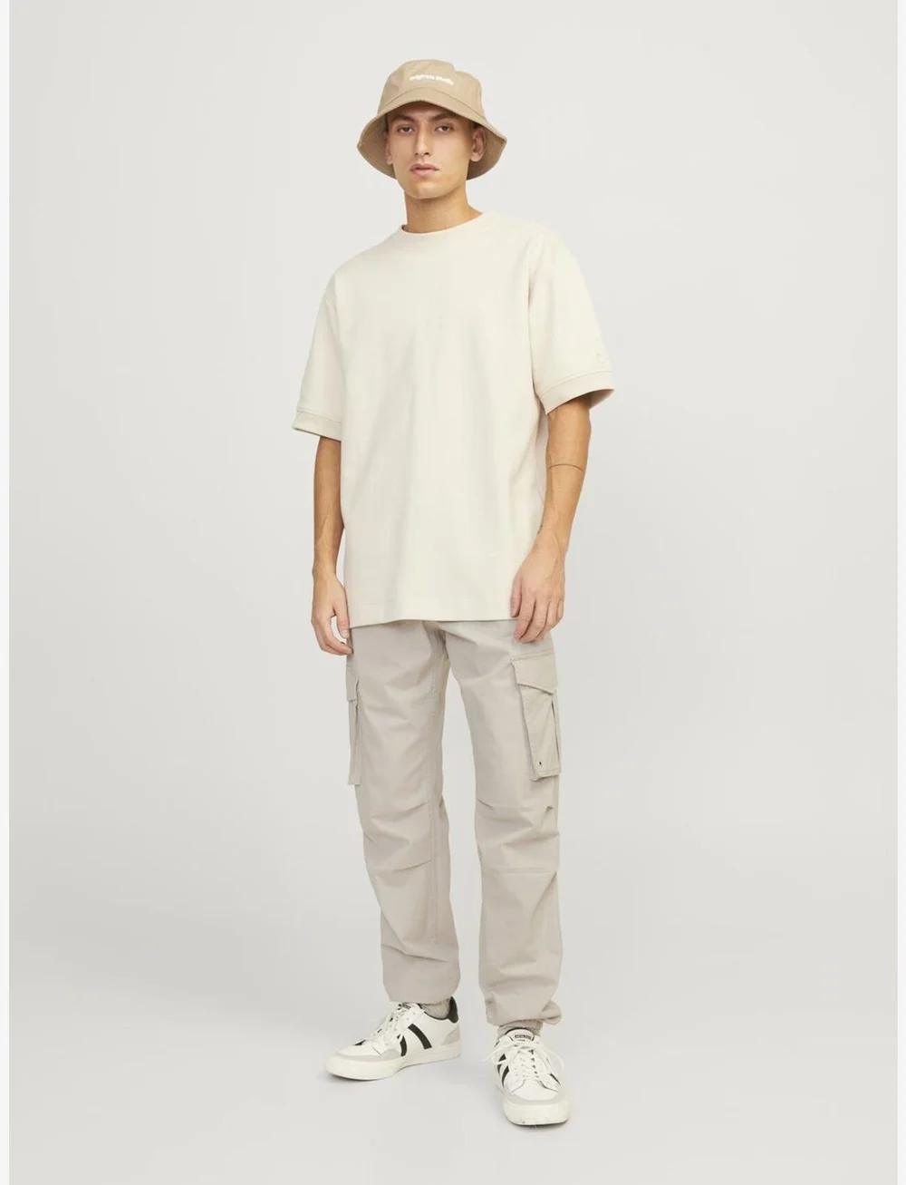 Jack & Jones - JPSTKANE NOAH CUFFED CARGO NOOS - cargobyxor - silver cloud - 4