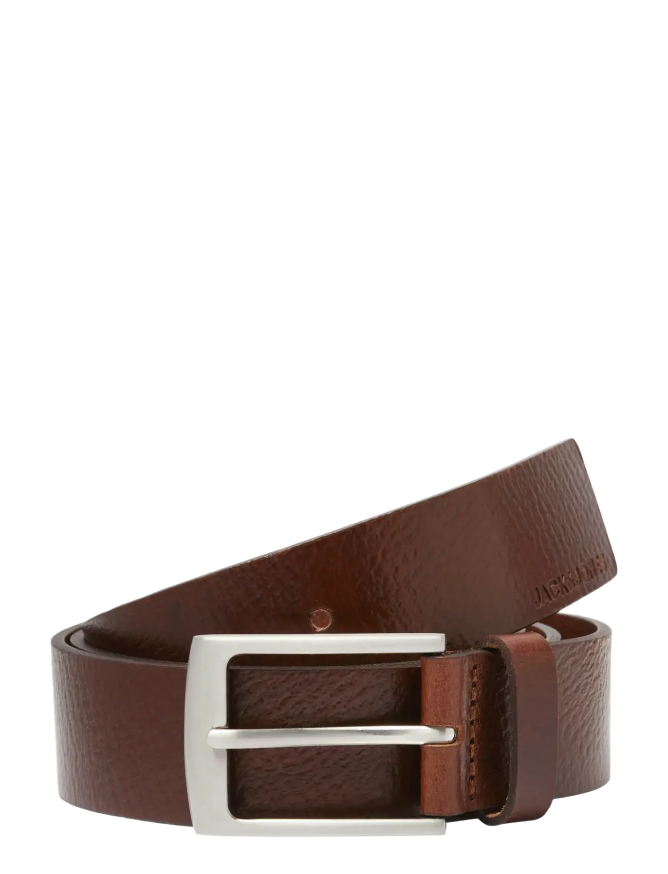 Jack & Jones JACSTOCKHOLM LEATHER BELT NOOS - Belts - BROWN STONE / brown