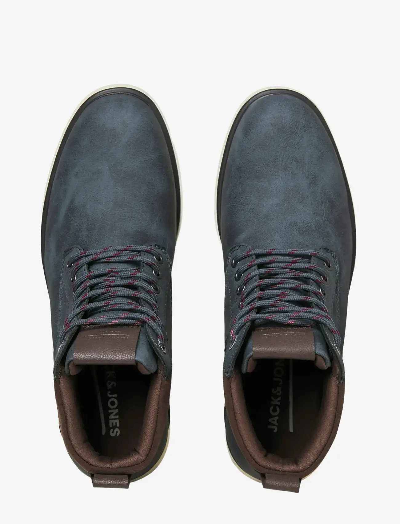 Jack & Jones - JFWDENVER PU COMBO BOOT - støvler med snøre - navy blazer - 1
