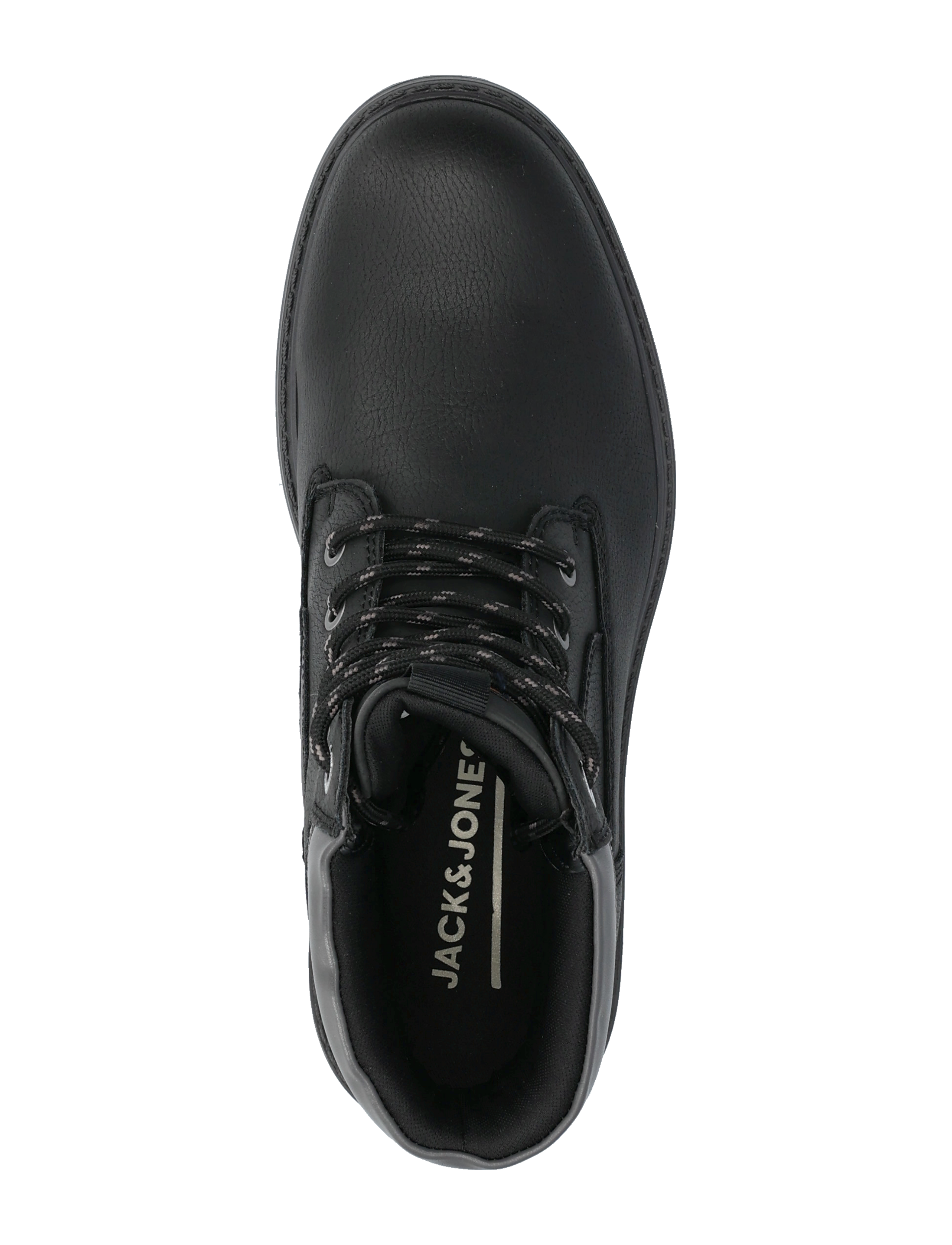 Jack & Jones - JFWFINIUS PU NUBUCK BOOT - støvler med snøre - anthracite - 4