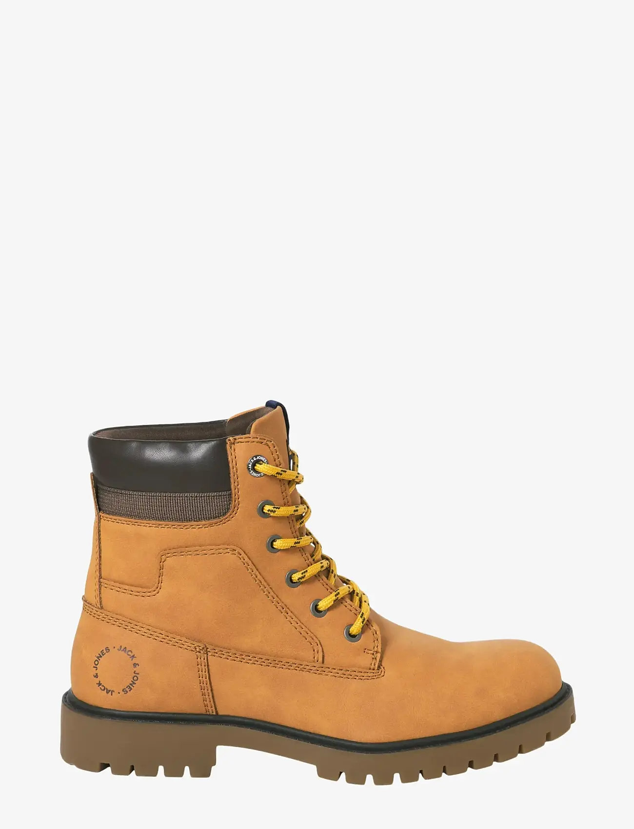 Jack & Jones - JFWFINIUS PU NUBUCK BOOT - støvler med snøring - honey - 0