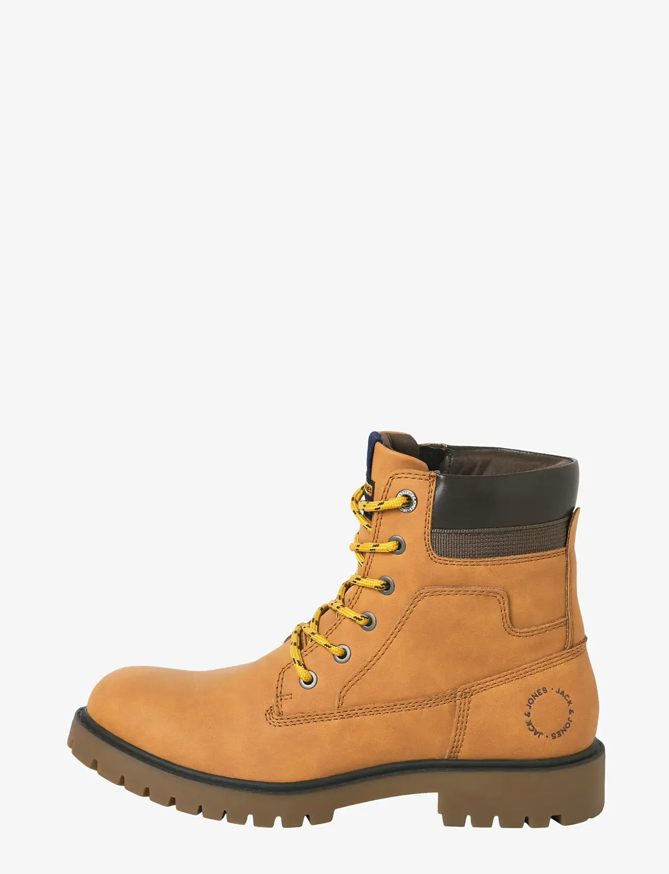Jack & Jones - JFWFINIUS PU NUBUCK BOOT - støvler med snøring - honey - 1