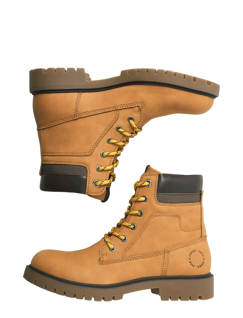 Jack & Jones - JFWFINIUS PU NUBUCK BOOT - schnürboots - honey - 2
