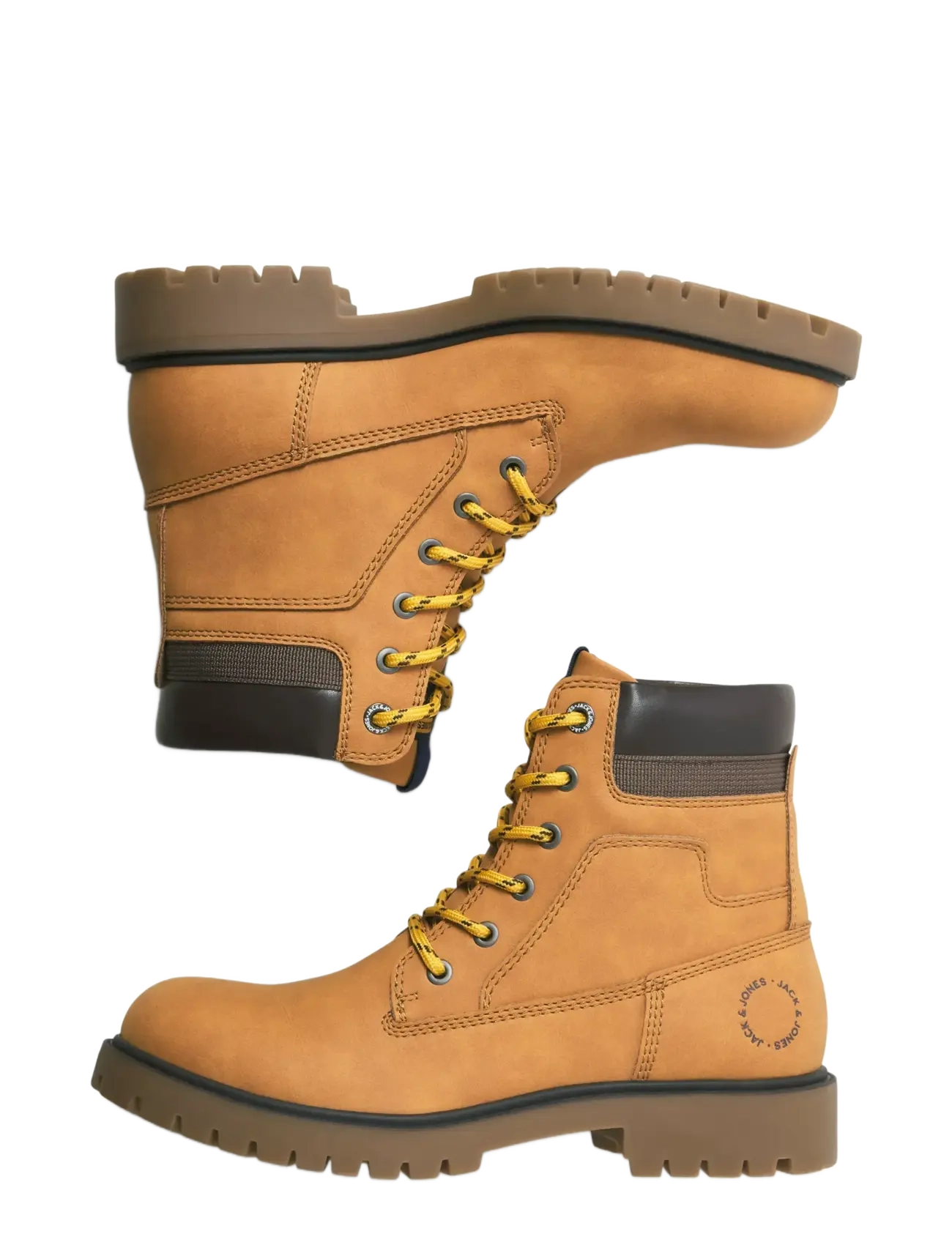 Jack & Jones - JFWFINIUS PU NUBUCK BOOT - laced boots - honey - 2