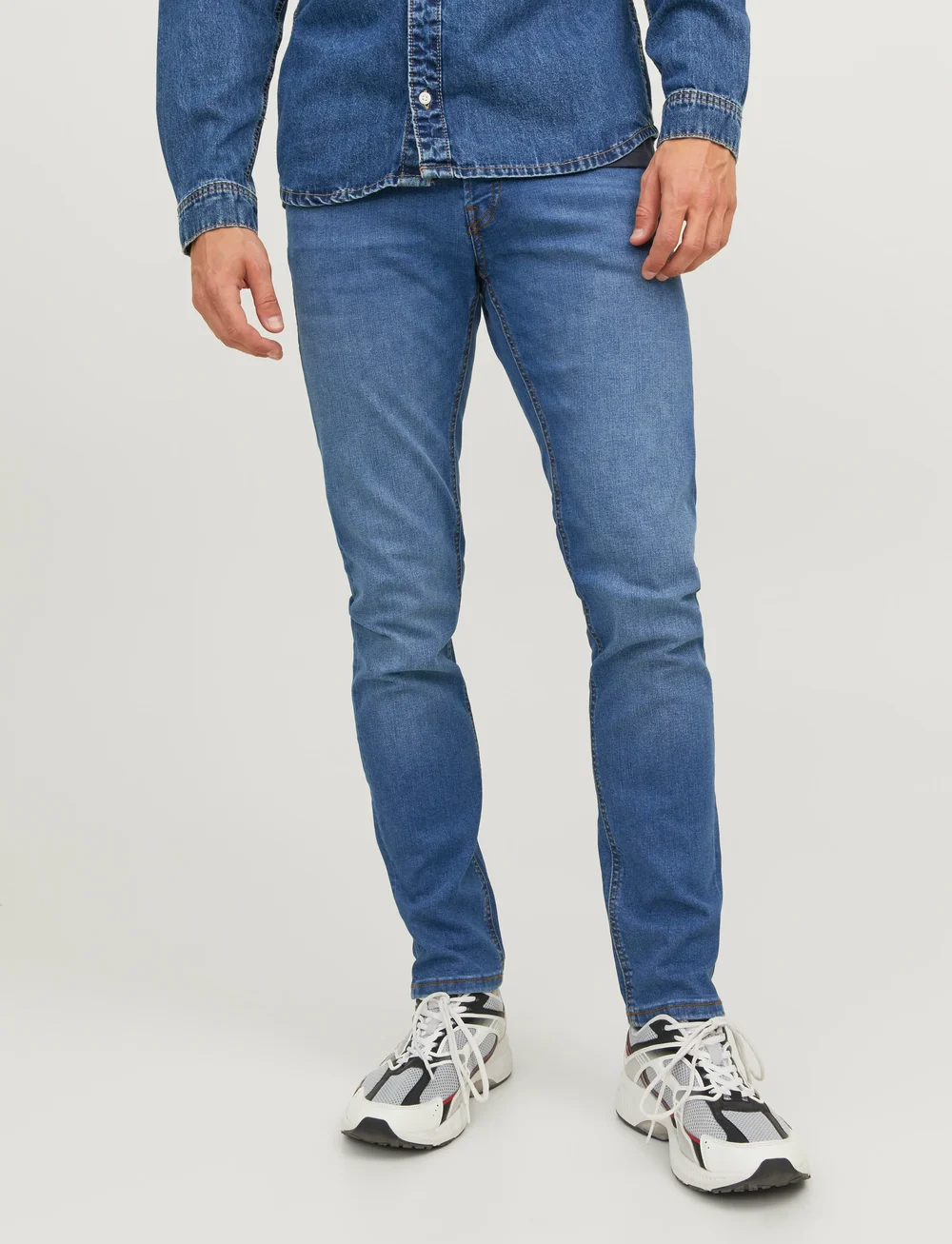 Jack & Jones - JJIGLENN JJORIGINAL SQ 223 NOOS - slim fit jeans - blue denim - 0