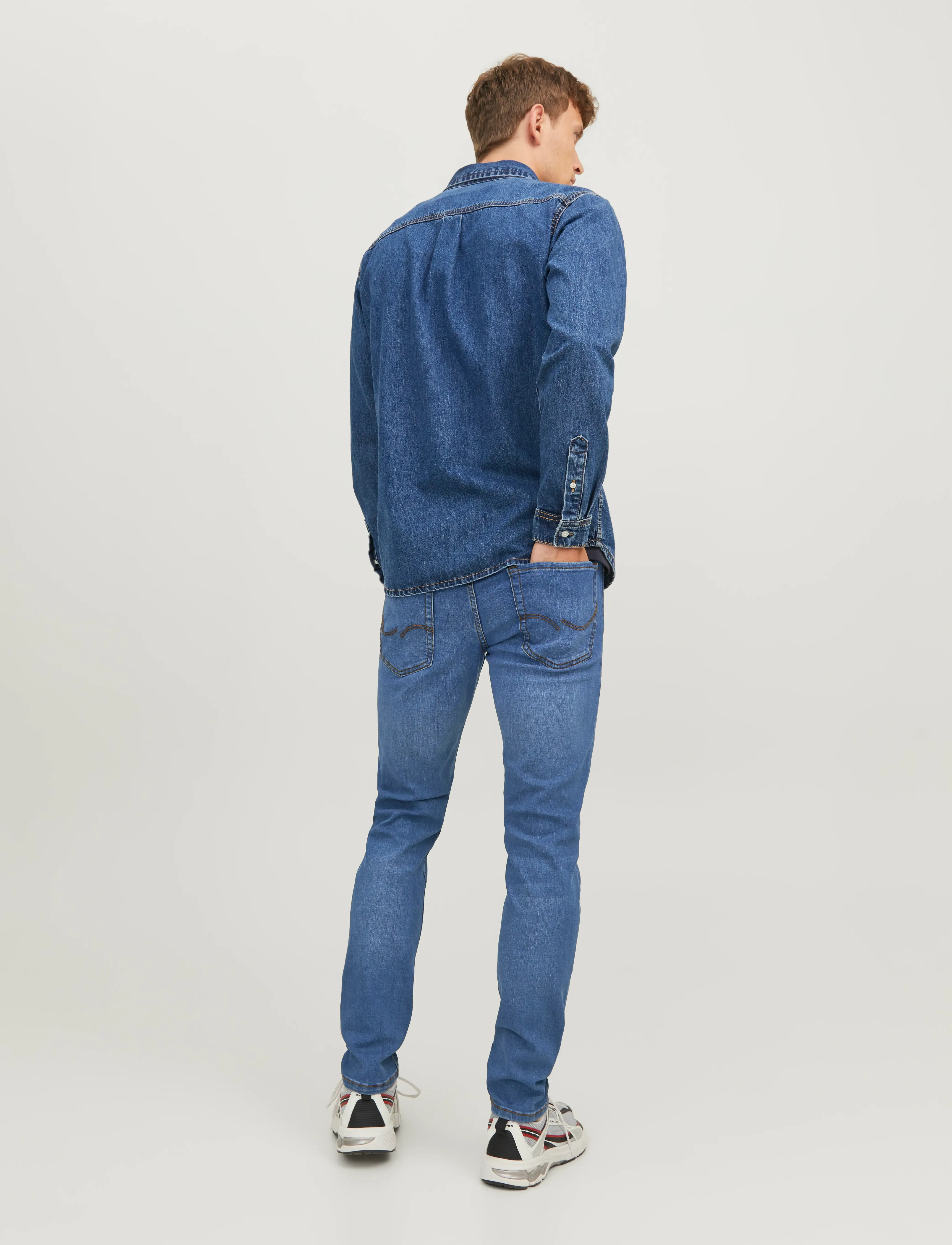 Jack & Jones - JJIGLENN JJBASIC SQ 223 NOOS - slim jeans - blue denim - 3