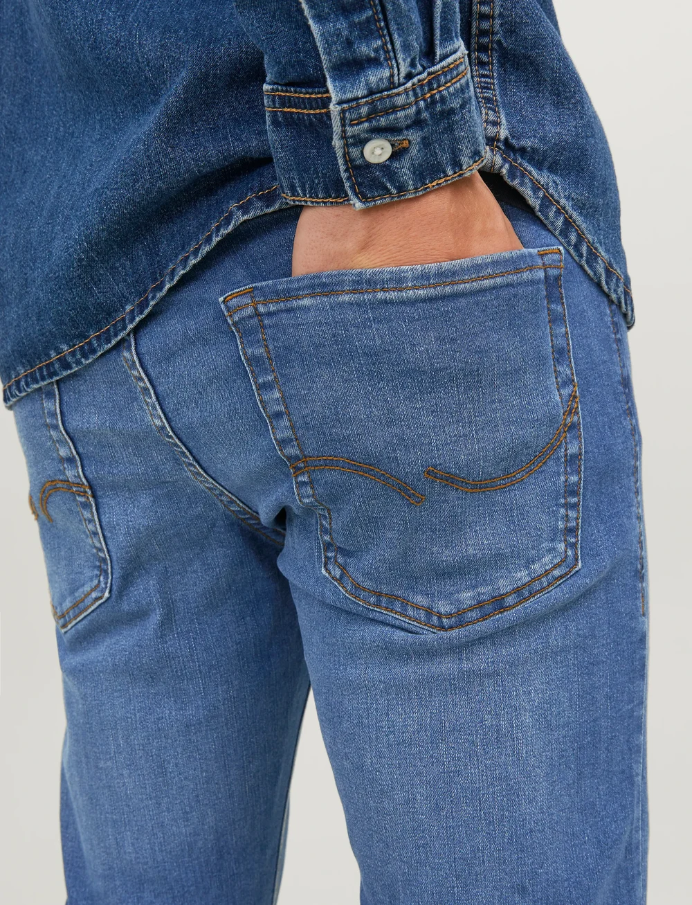 Jack & Jones - JJIGLENN JJORIGINAL SQ 223 NOOS - slim fit jeans - blue denim - 4
