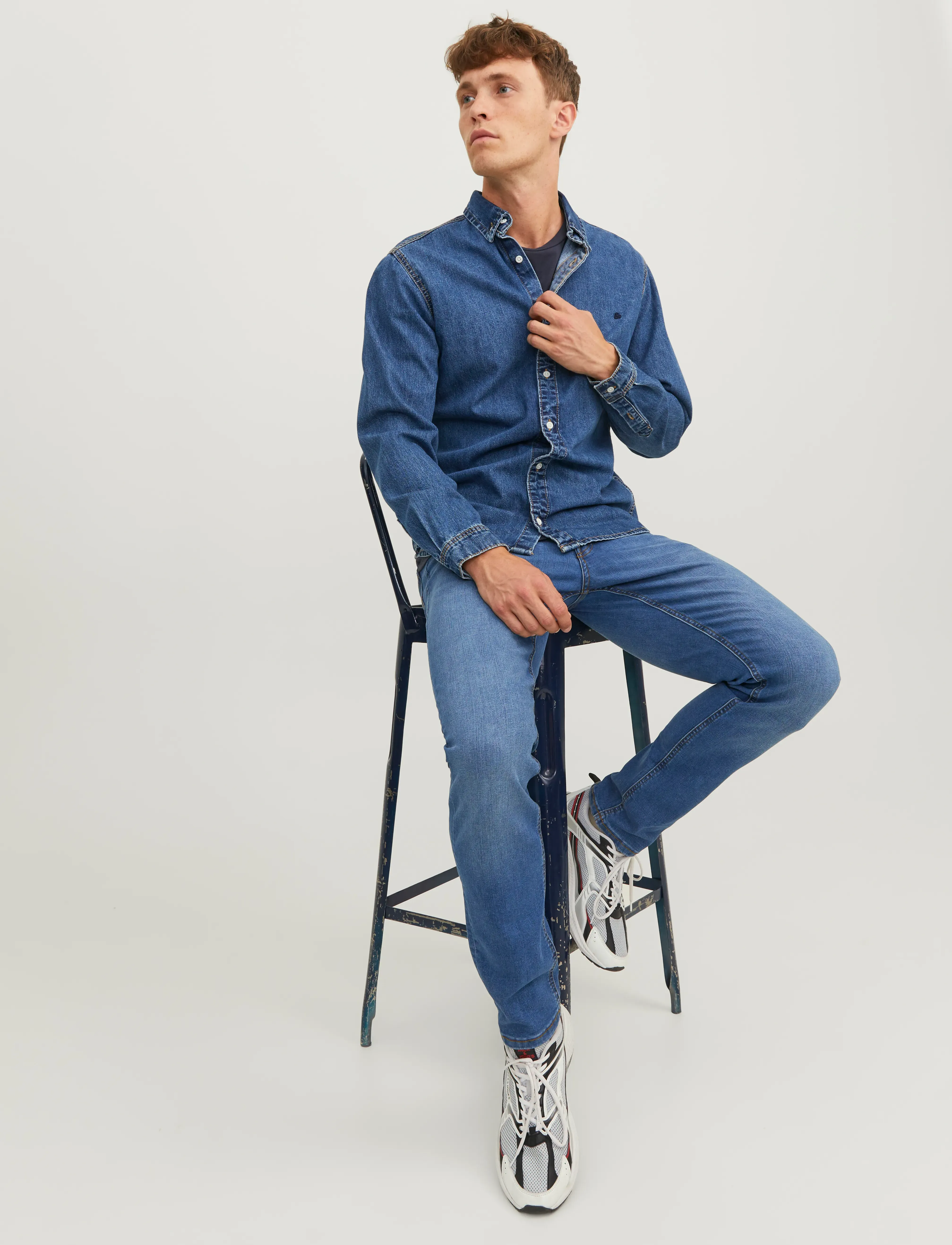 Jack & Jones JJIGLENN JJBASIC SQ 223 NOOS - Tänavastiil - BLUE DENIM / blue