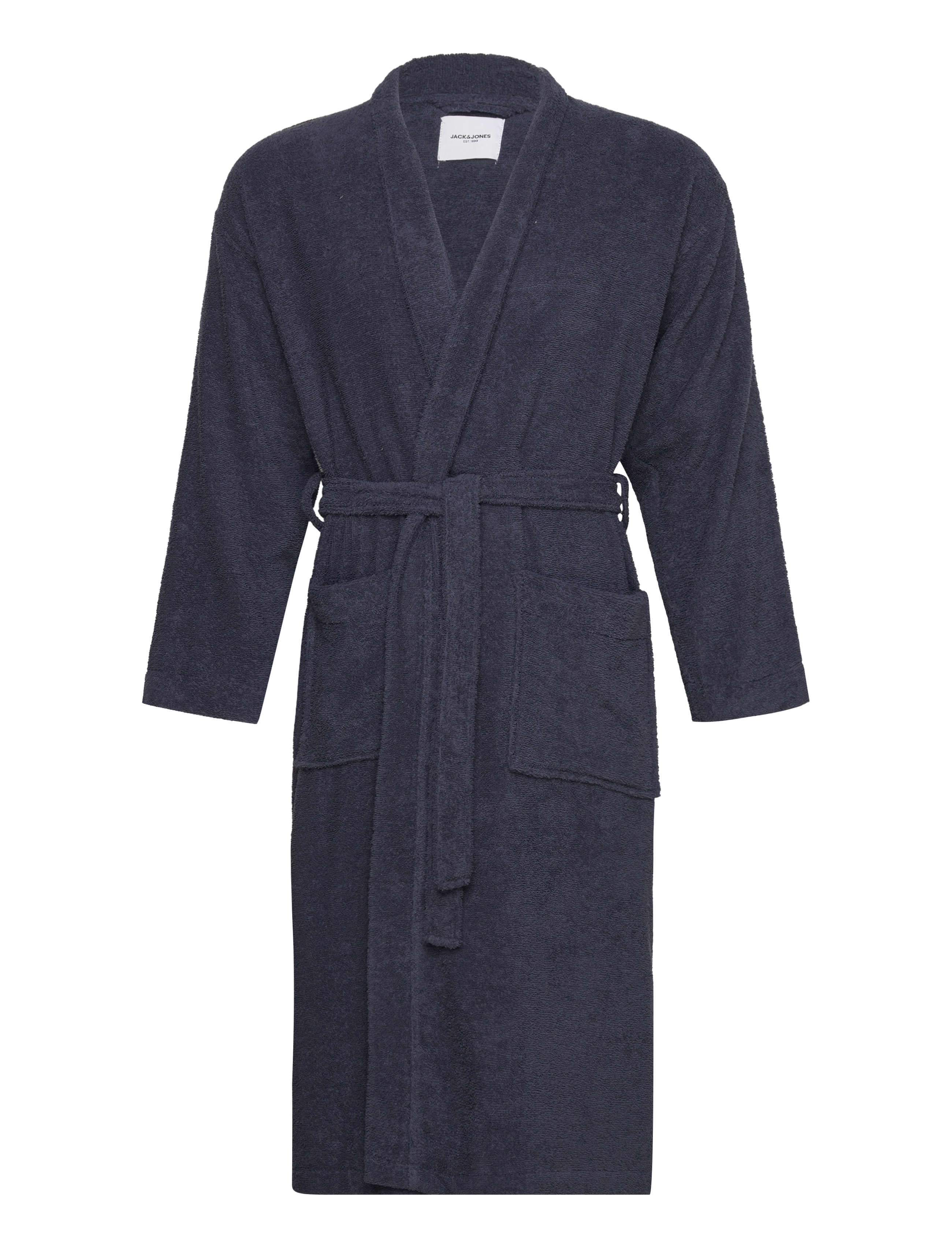 Jack & Jones Jacsolid Bathrobe, Mænd, Frotté Badekåbe, Navy, Str: S/M
