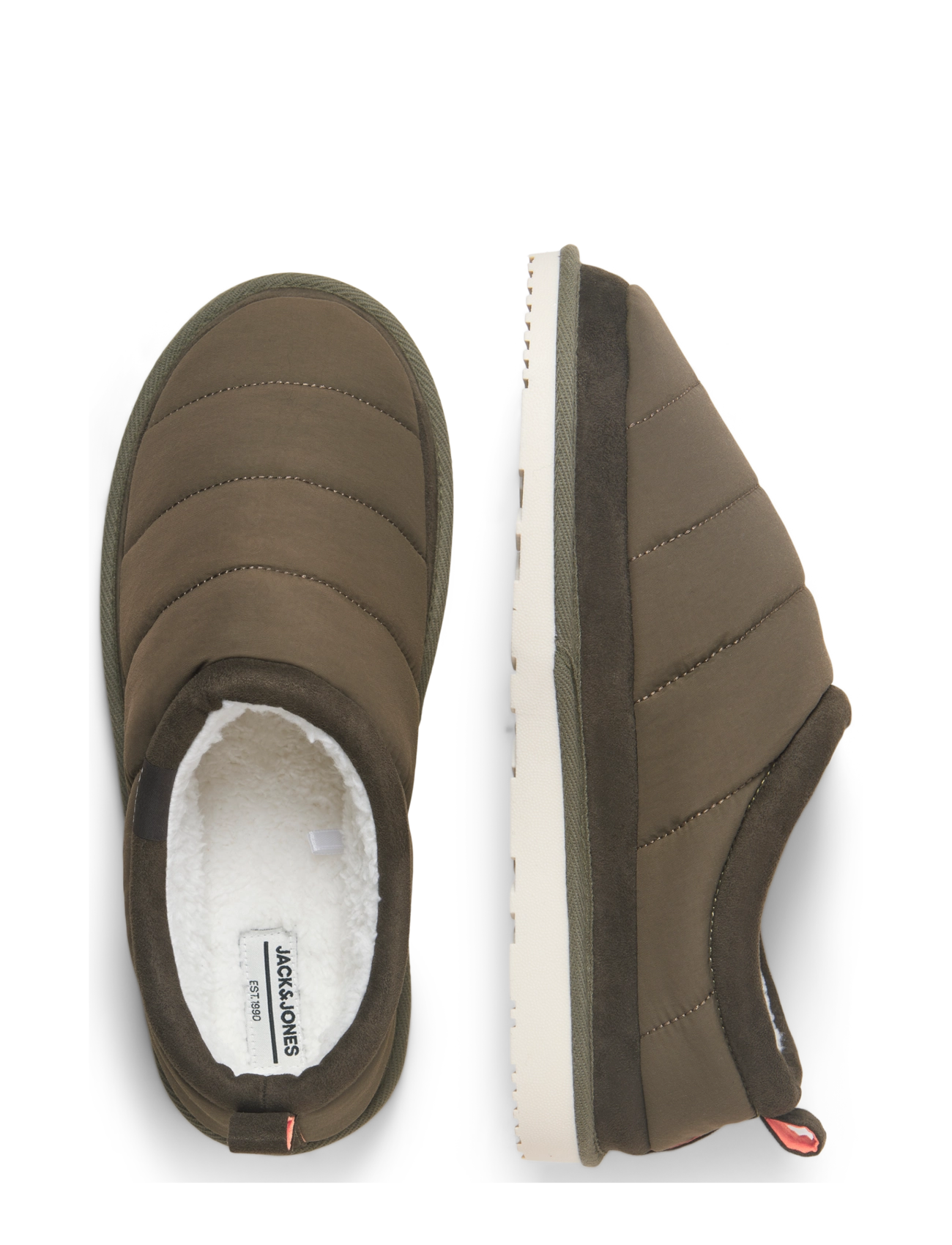 Jack & Jones - JFWPUFF MULE SLIPPER PB - kollektioner - dark olive - 2
