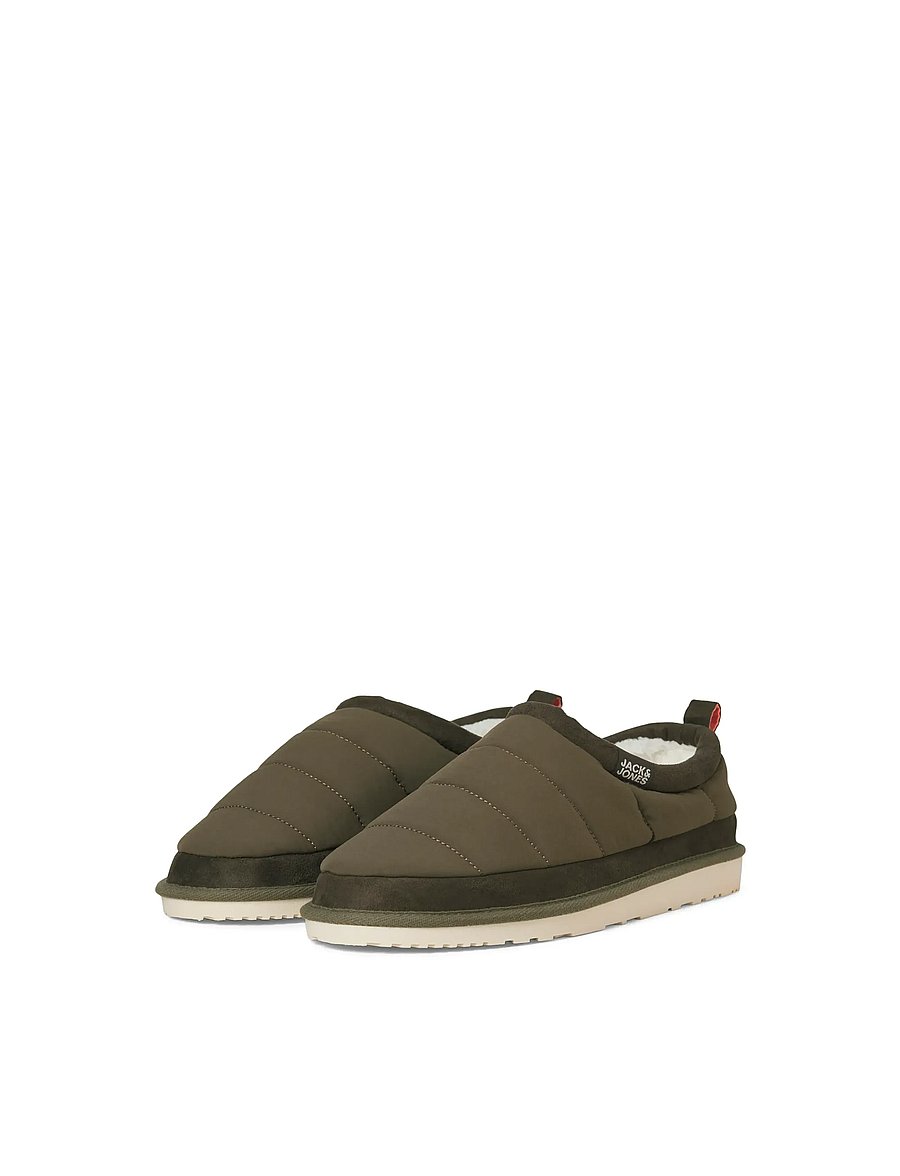 Jack & Jones - JFWPUFF MULE SLIPPER PB - kollektionen - dark olive - 5