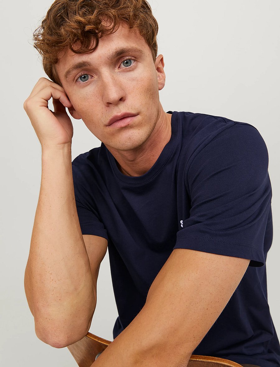 Jack & Jones - JJEPAULOS TEE SS CREW NECK NOOS - lühikeste varrukatega t-särgid - navy blazer - 5