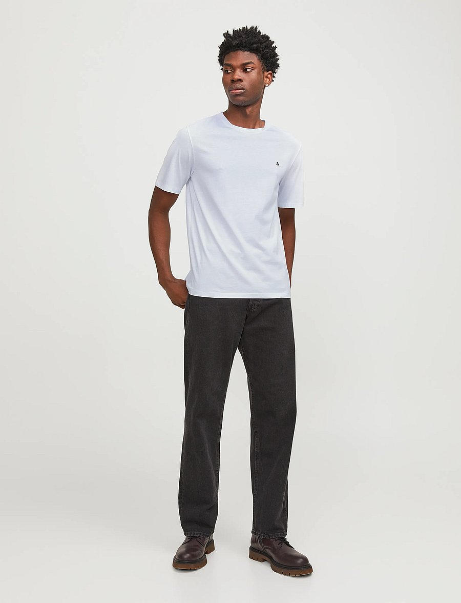 Jack & Jones - JJEPAULOS TEE SS CREW NECK NOOS - kurzärmelige t-shirts - white - 3