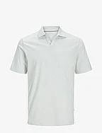 JJESUMMER LINEN POLO SS LN - SOOTHING SEA