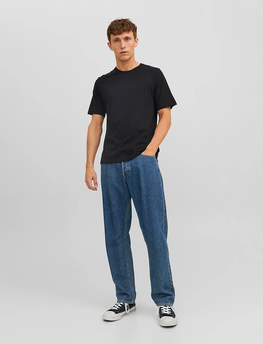 Jack & Jones - JACUNDER TEE CREW NECK 3 PACK NOOS - pyjama tops - black - 4