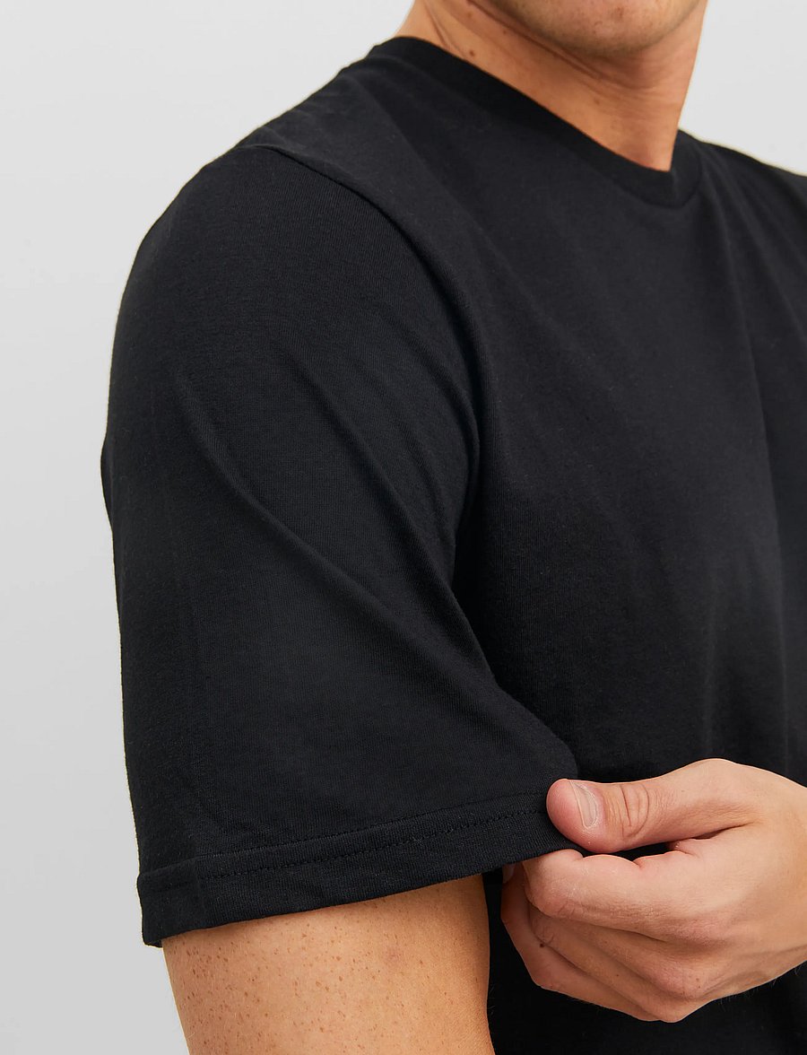 Jack & Jones - JACUNDER TEE CREW NECK 3 PACK NOOS - pyjama tops - black - 5