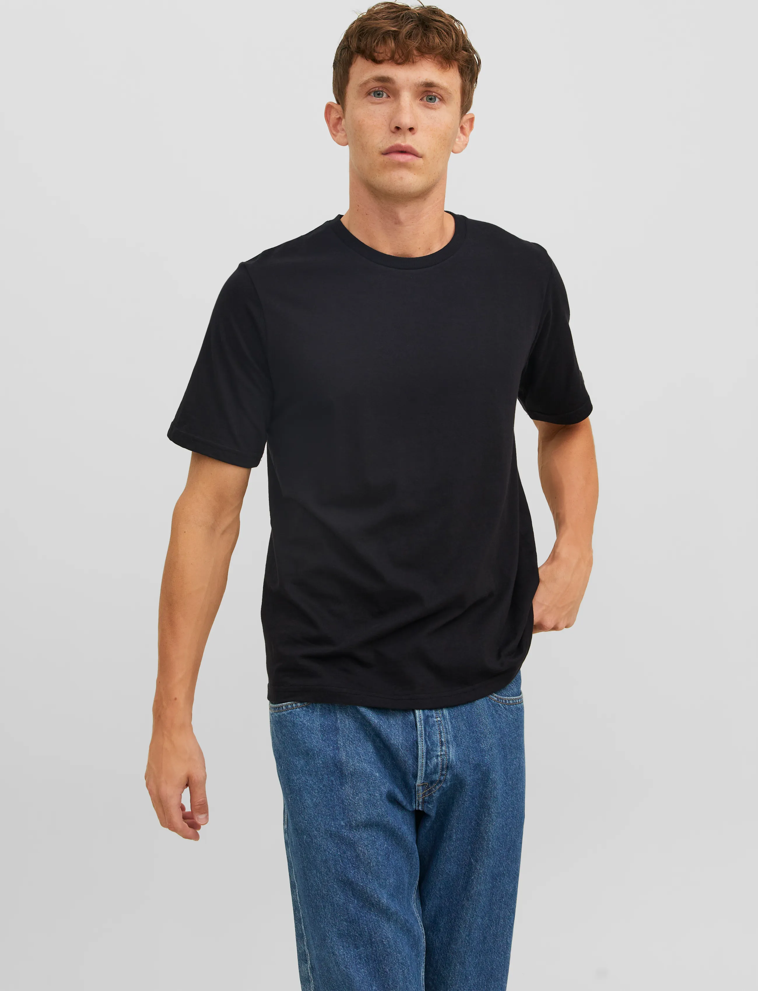 Jack & Jones JACUNDER TEE CREW NECK 3 PACK NOOS - Underkläder - BLACK / black