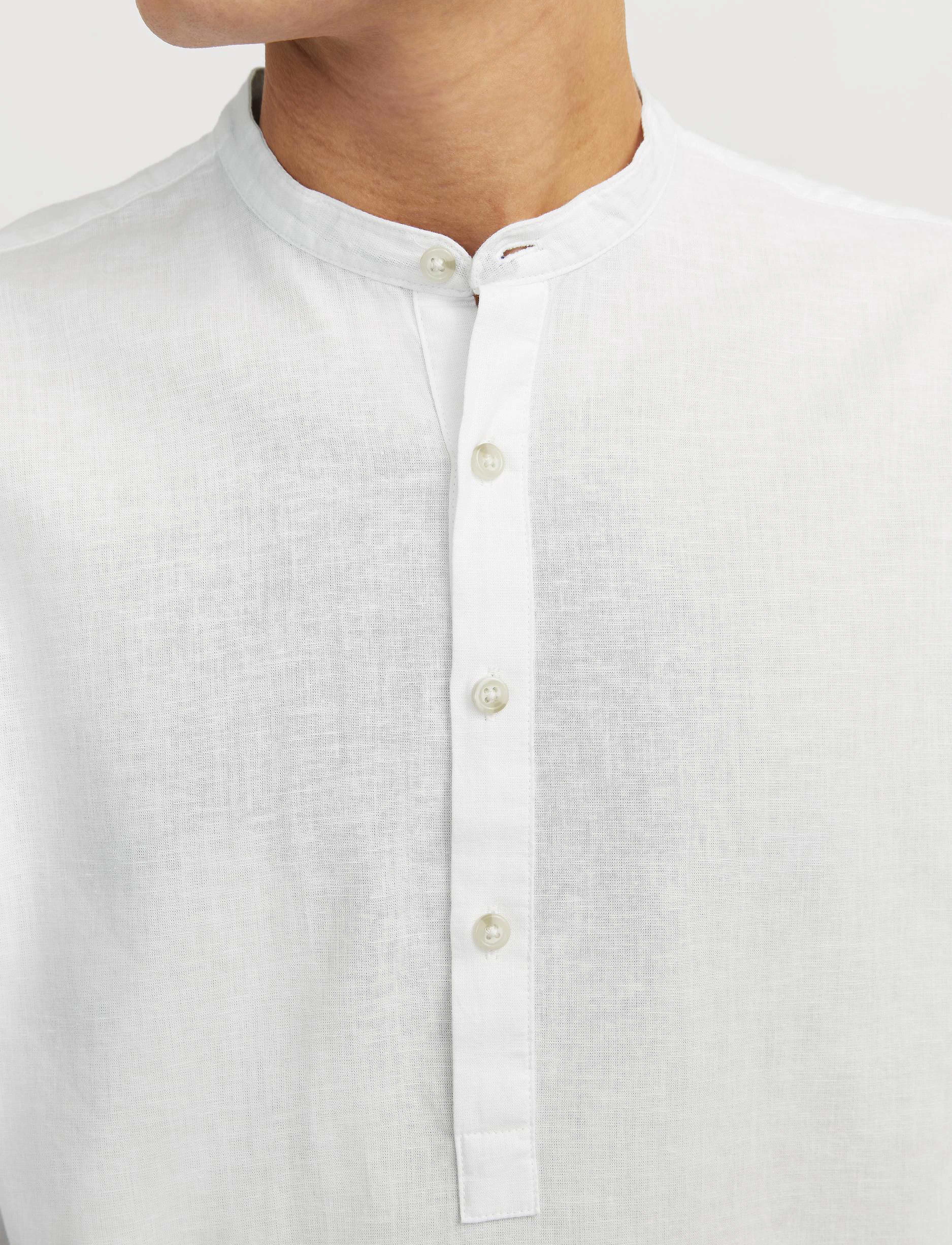 Jack & Jones - JJESUMMER TUNIC LINEN BLEND SHIRT LS SN - white - 4
