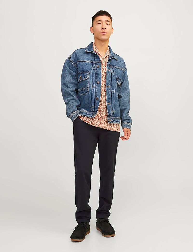 Jack & Jones - JPSTACE SUMMER LINEN BLEND CHINO PANT SN - leinenhosen - black - 4