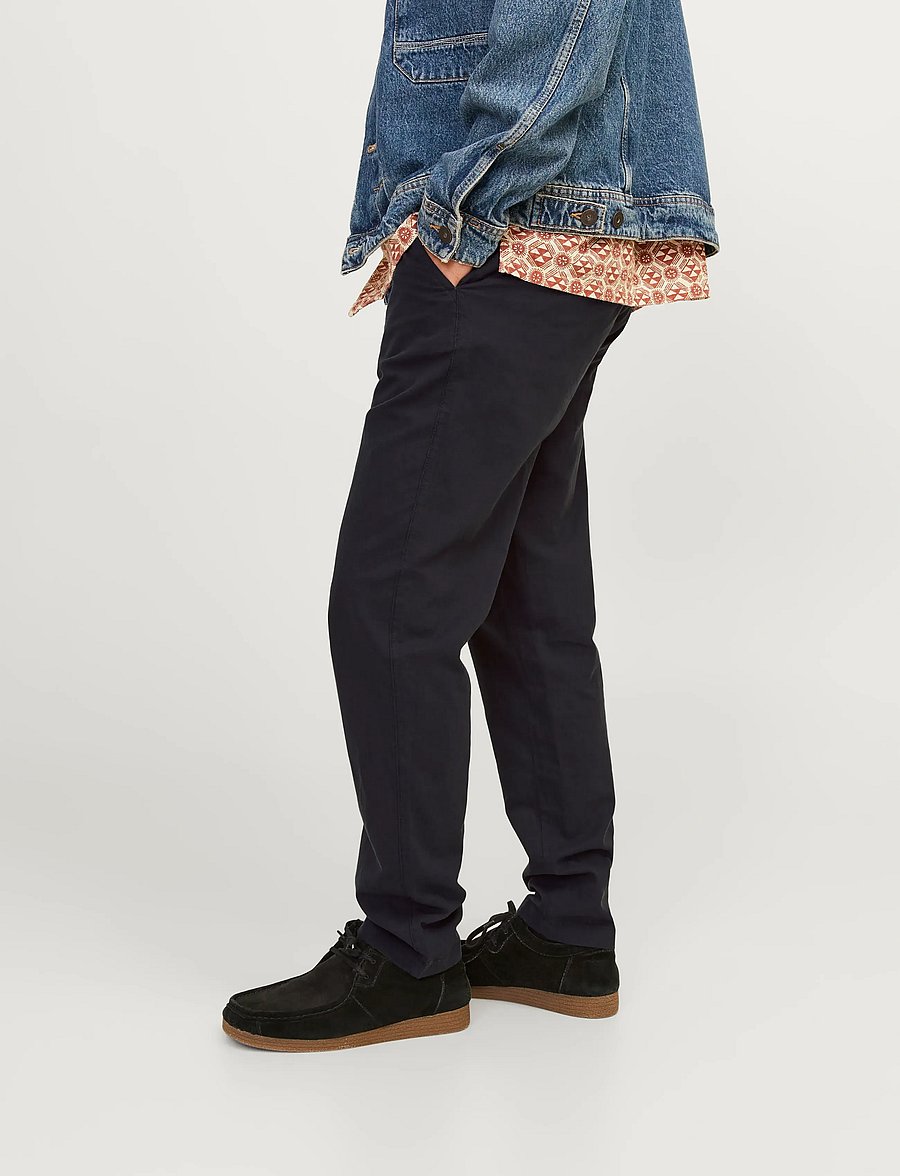 Jack & Jones - JPSTACE SUMMER LINEN BLEND CHINO PANT SN - leinenhosen - black - 5