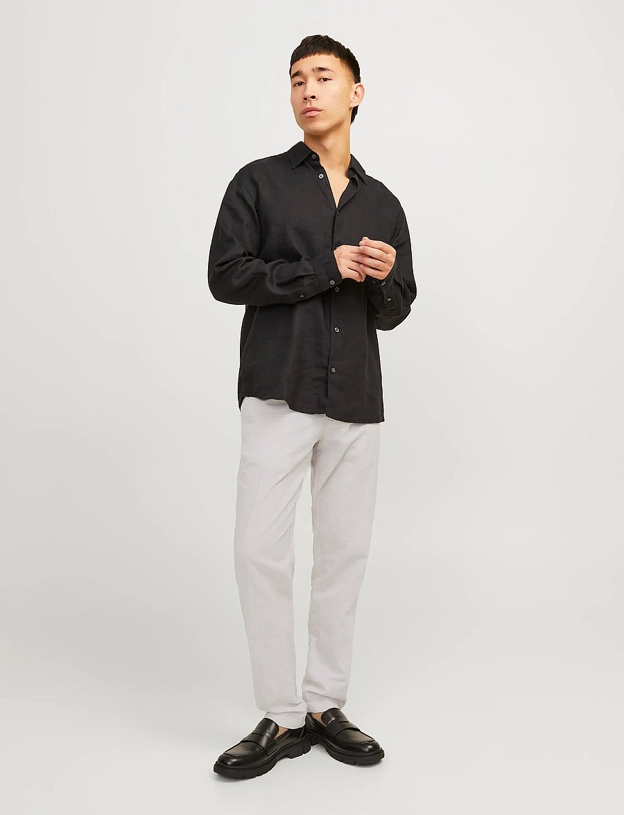 Jack & Jones - JPSTACE SUMMER LINEN BLEND CHINO PANT SN - leinenhosen - crockery - 4