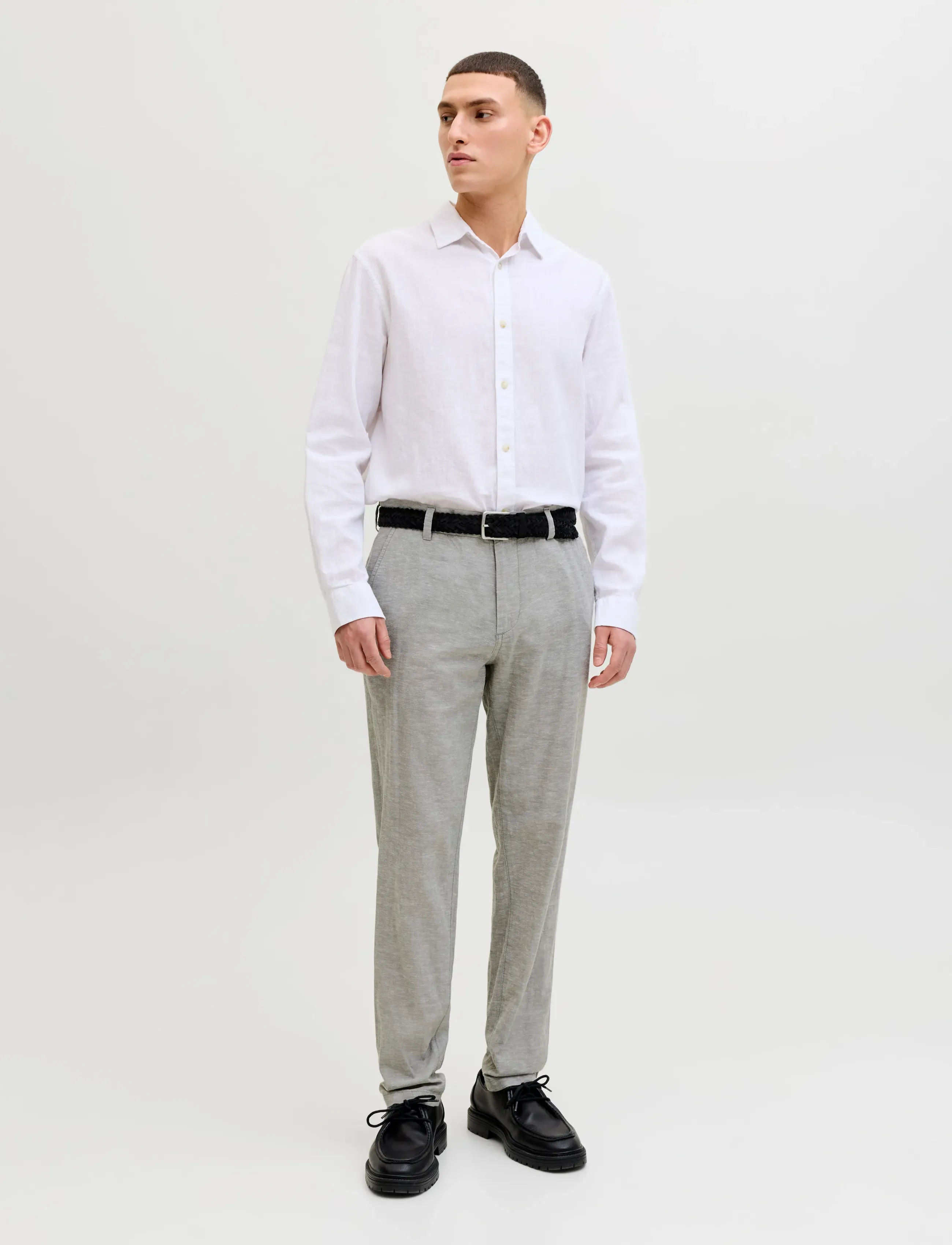 Jack & Jones - JPSTACE SUMMER LINEN BLEND CHINO PANT SN - hørbukser - dusty olive - 4