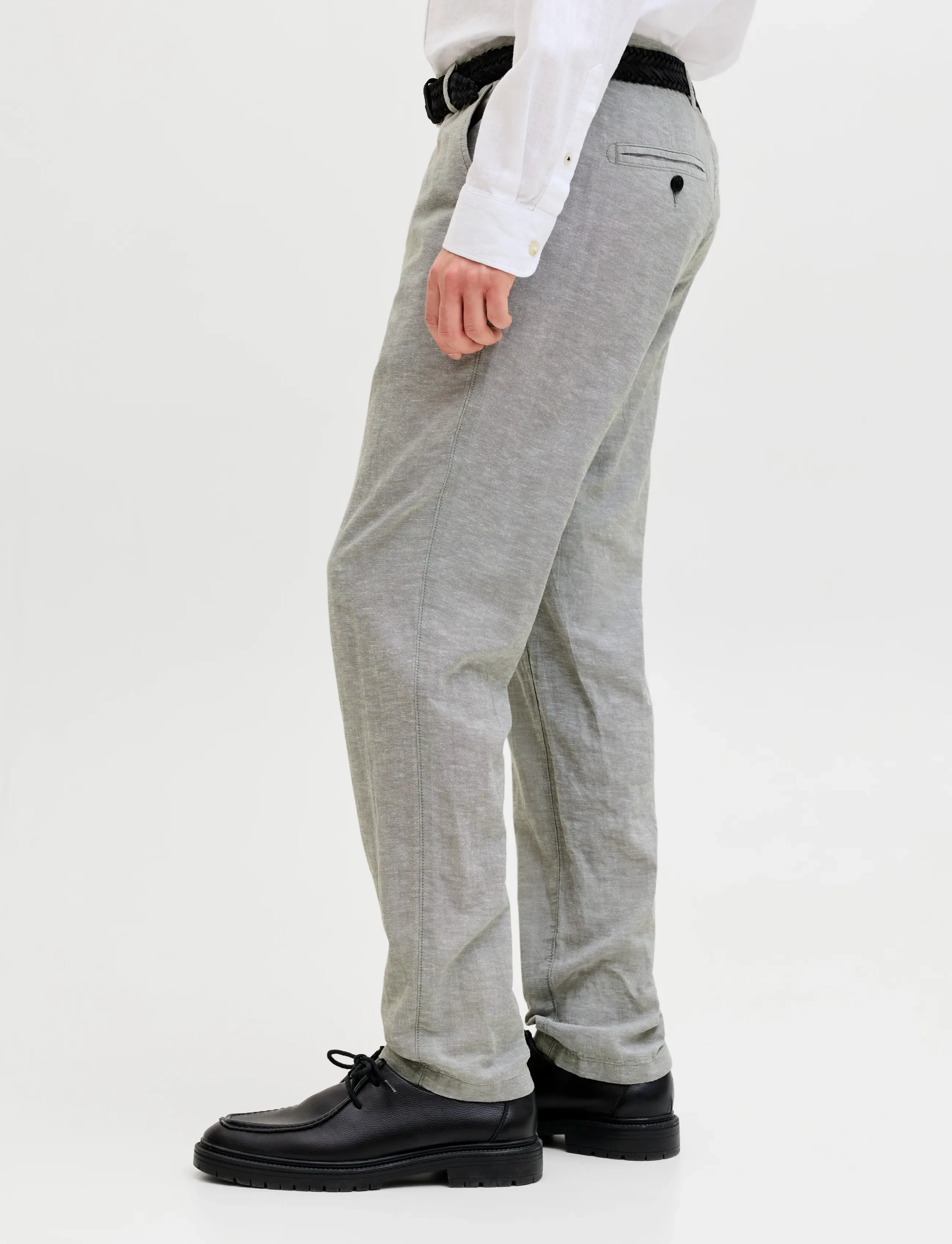 Jack & Jones - JPSTACE SUMMER LINEN BLEND CHINO PANT SN - hørbukser - dusty olive - 5