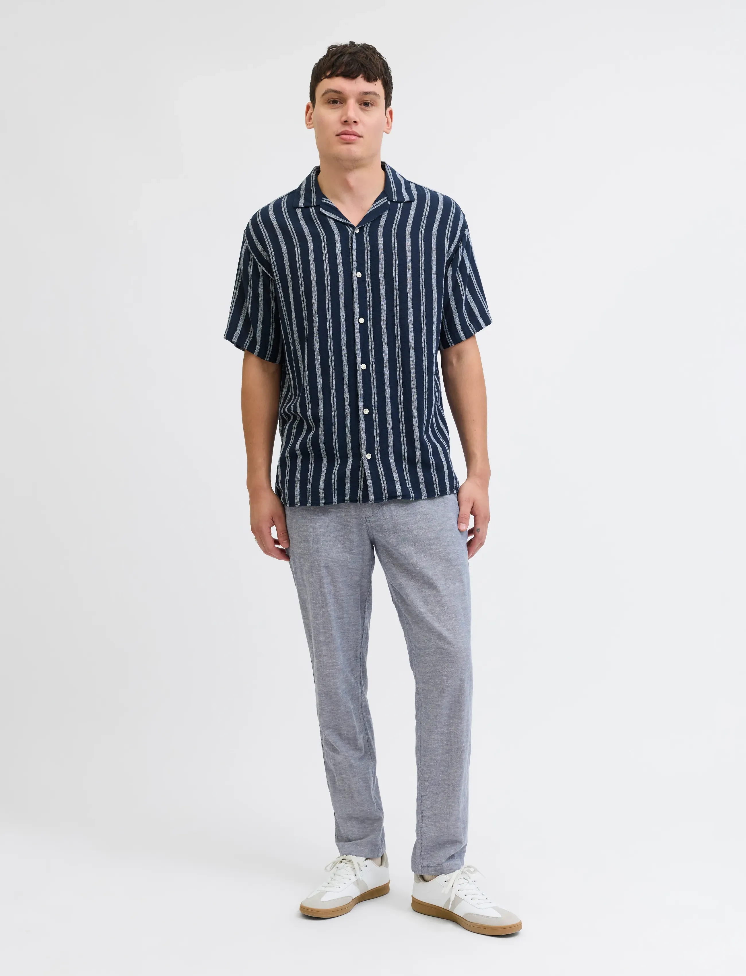 Jack & Jones - JPSTACE SUMMER LINEN BLEND CHINO PANT SN - chinos - faded denim - 4