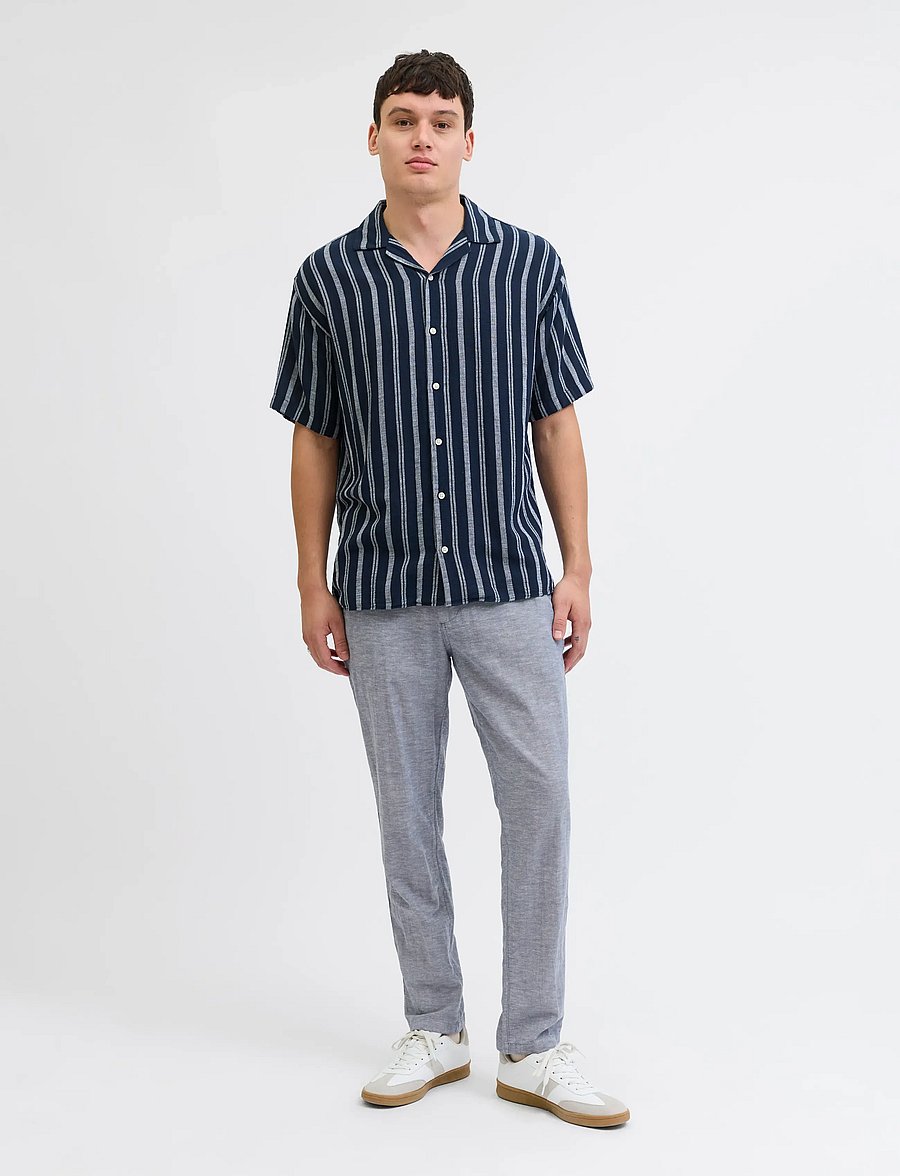 Jack & Jones - JPSTACE SUMMER LINEN BLEND CHINO PANT SN - leinenhosen - faded denim - 4