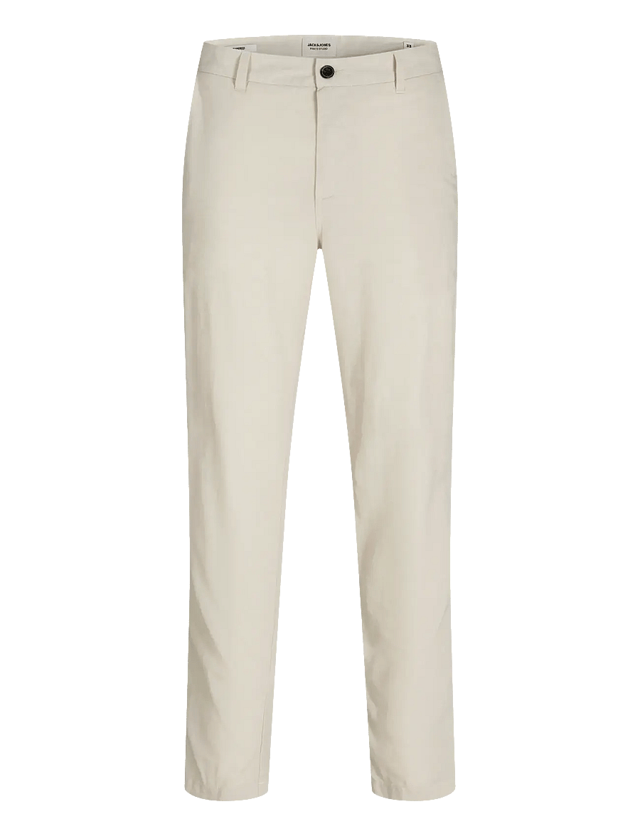 Jack & Jones - JPSTACE SUMMER LINEN BLEND CHINO PANT SN - leinenhosen - feather gray - 1