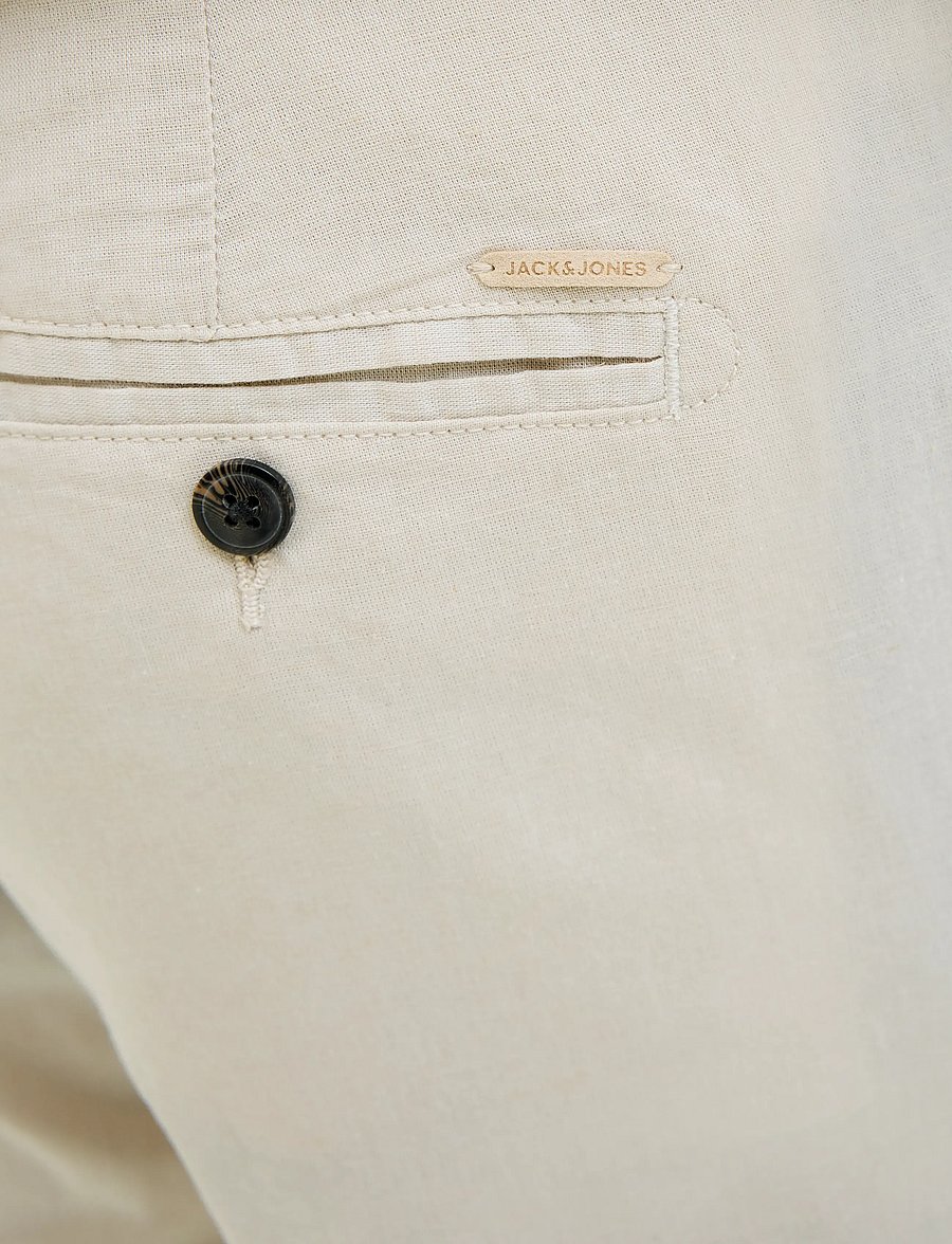 Jack & Jones - JPSTACE SUMMER LINEN BLEND CHINO PANT SN - leinenhosen - feather gray - 5