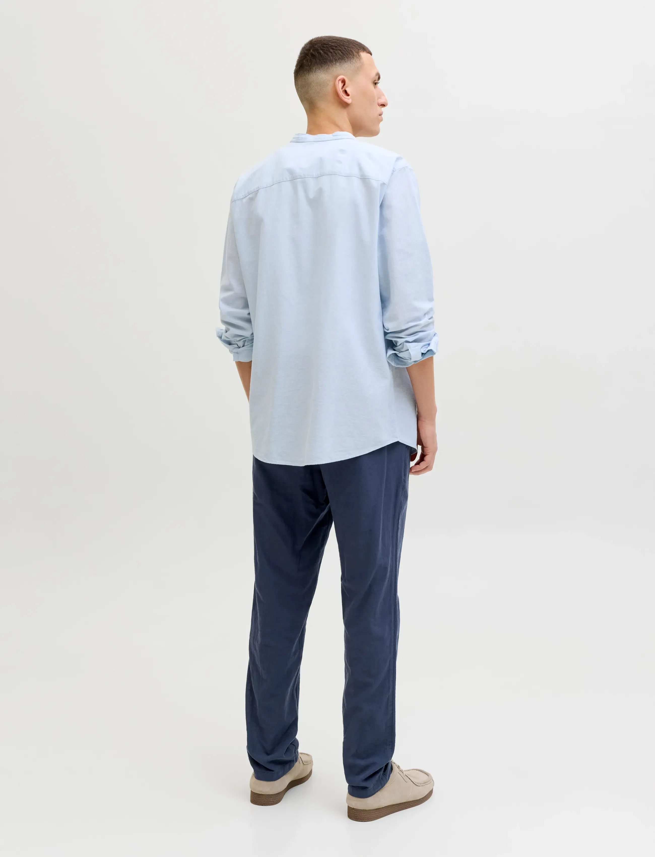 Jack & Jones - JPSTACE SUMMER LINEN BLEND CHINO PANT SN - hørbukser - navy blazer - 3