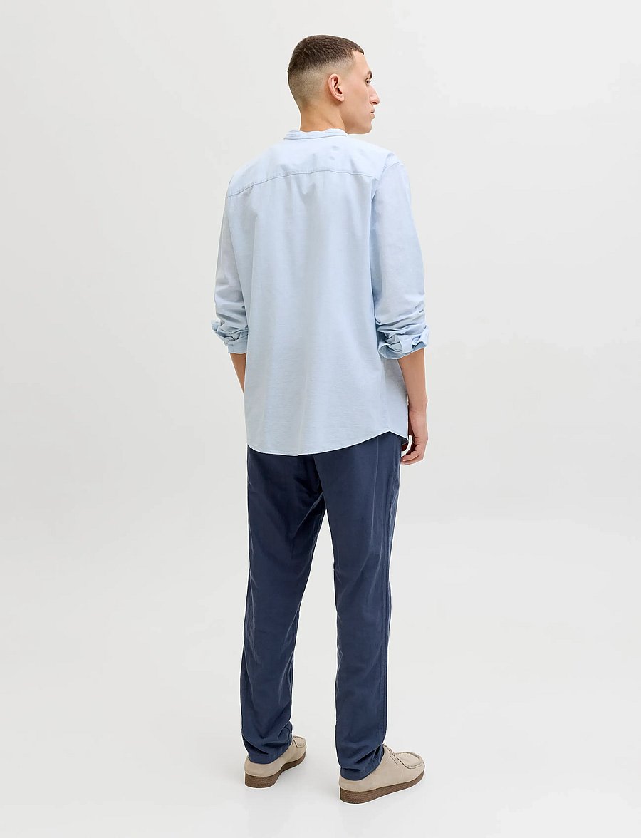 Jack & Jones - JPSTACE SUMMER LINEN BLEND CHINO PANT SN - leinenhosen - navy blazer - 3