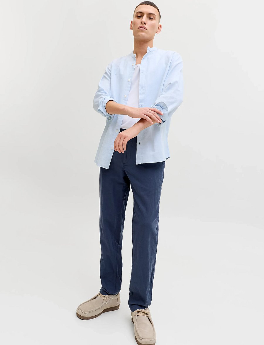 Jack & Jones - JPSTACE SUMMER LINEN BLEND CHINO PANT SN - leinenhosen - navy blazer - 5