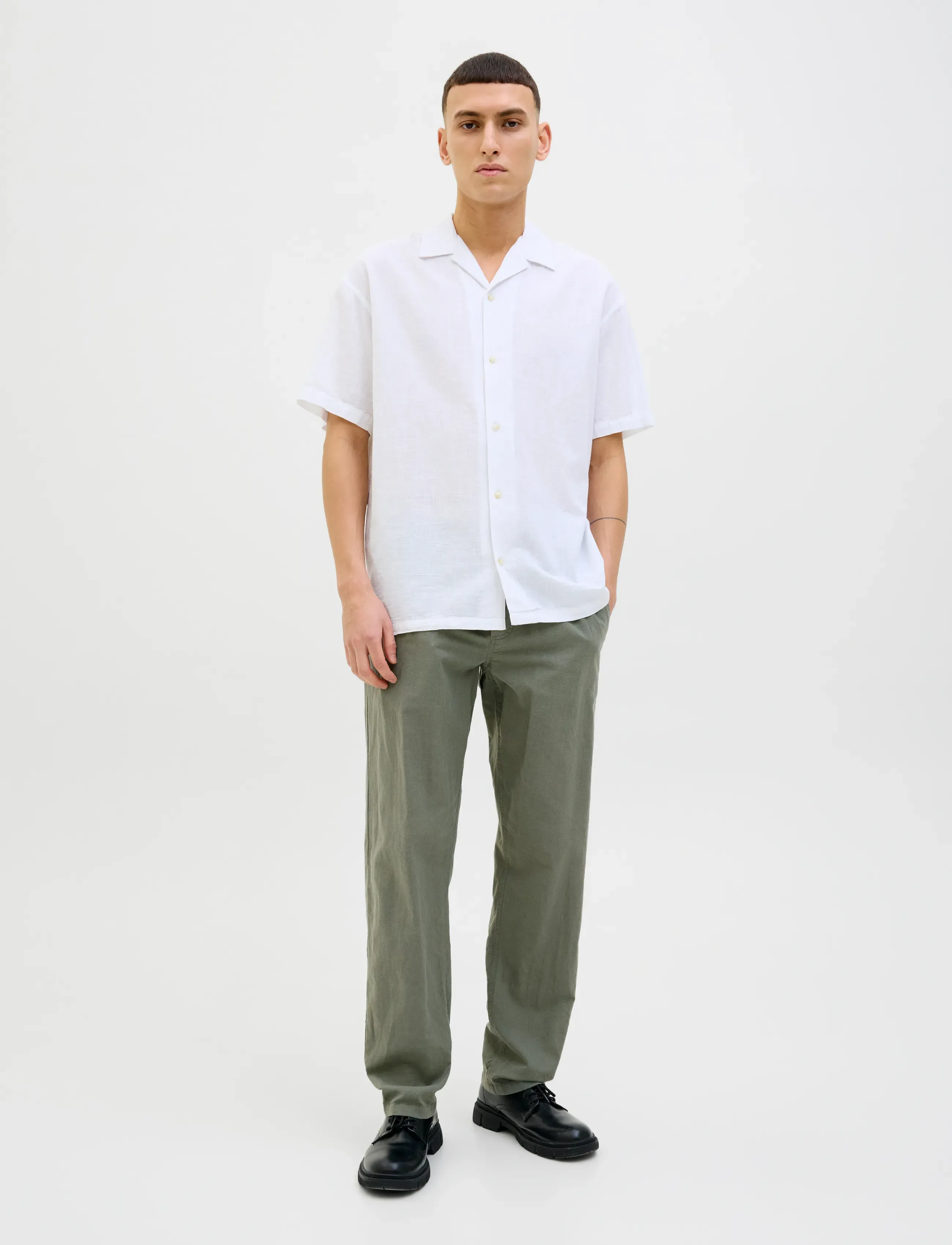 Jack & Jones - JPSTKANE SUMMER LINEN BLEND JOGGER SN - linased püksid - agave green - 4