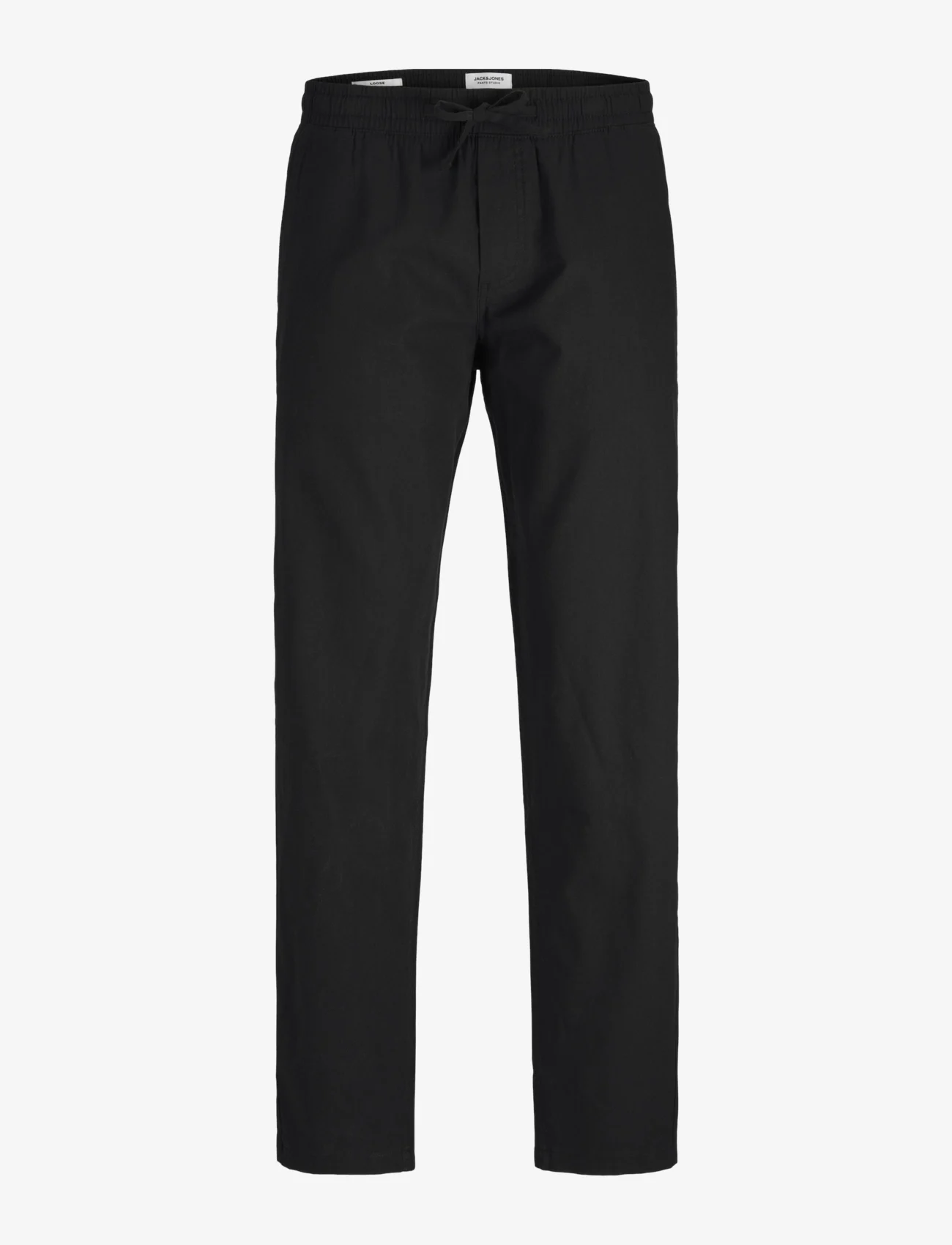 Jack & Jones - JPSTKANE JJSUMMER LINEN BLEND JOGGER SN - casual trousers - black - 0