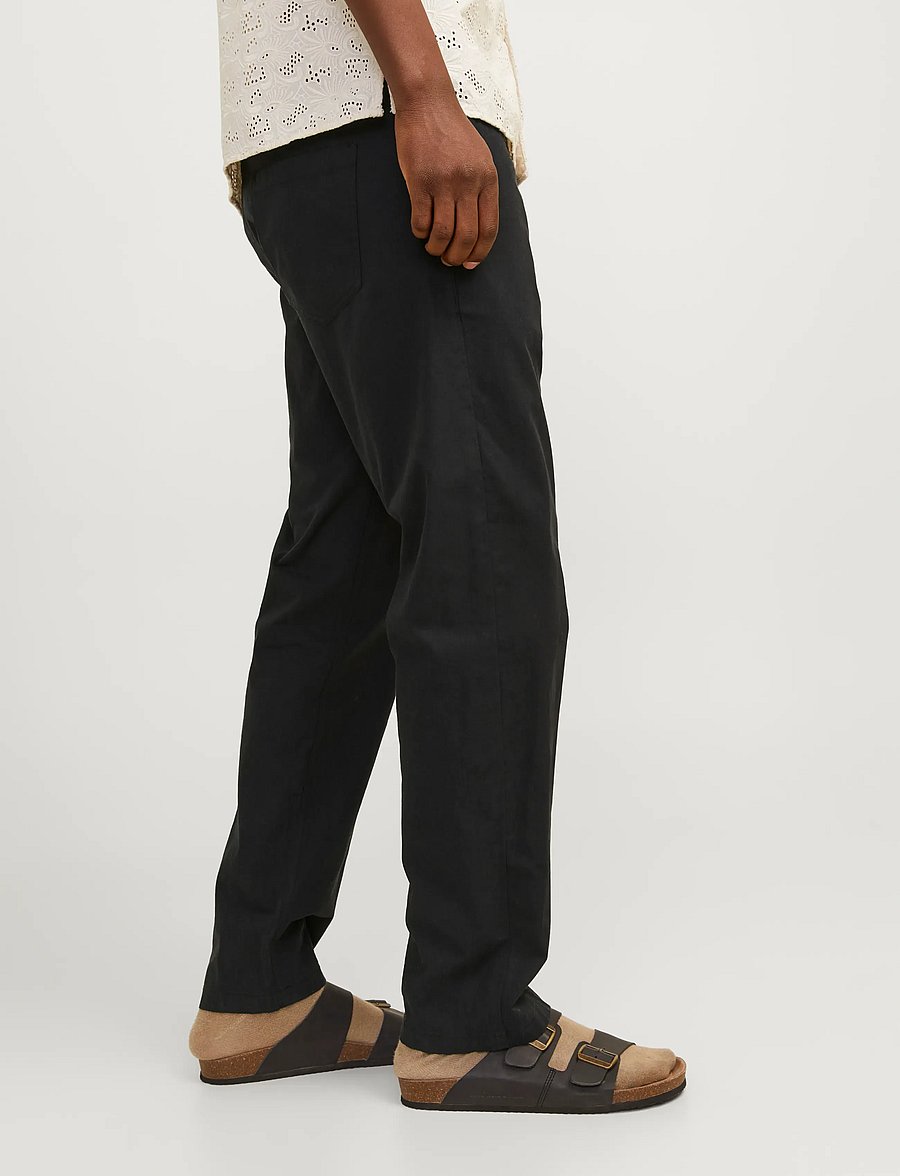Jack & Jones - JPSTKANE SUMMER LINEN BLEND JOGGER SN - linased püksid - black - 5