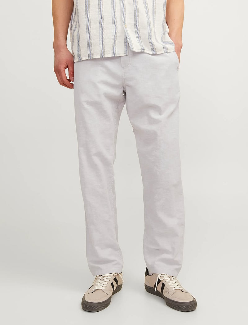Jack & Jones - JPSTKANE SUMMER LINEN BLEND JOGGER SN - linen trousers - crockery - 0