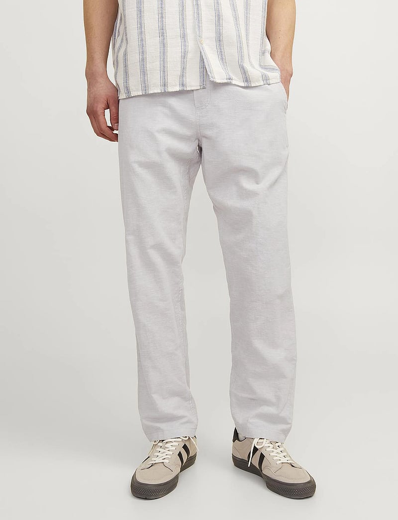 Jack & Jones - JPSTKANE SUMMER LINEN BLEND JOGGER SN - leinenhosen - crockery - 0
