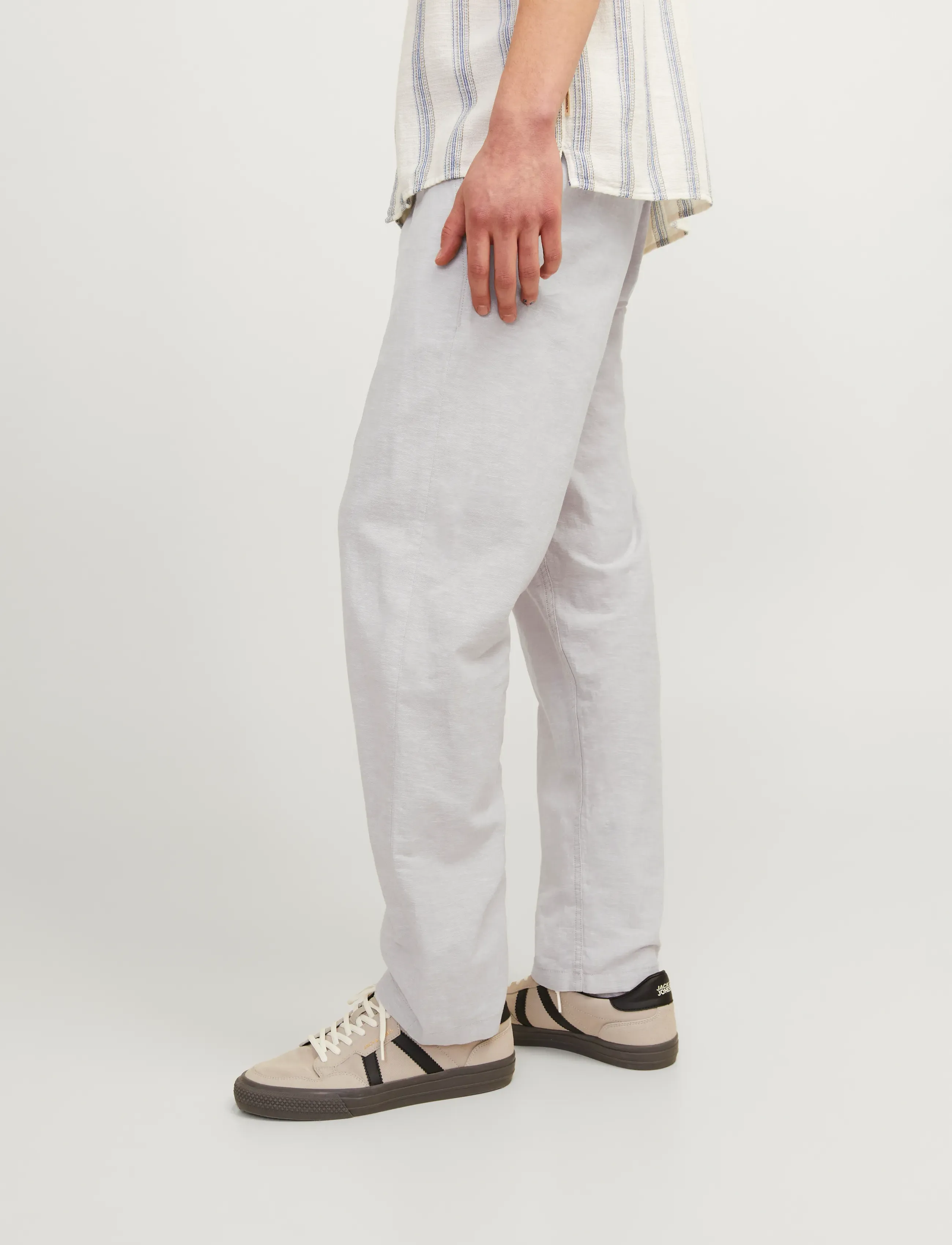 Jack & Jones - JPSTKANE SUMMER LINEN BLEND JOGGER SN - pantalons en lin - crockery - 5