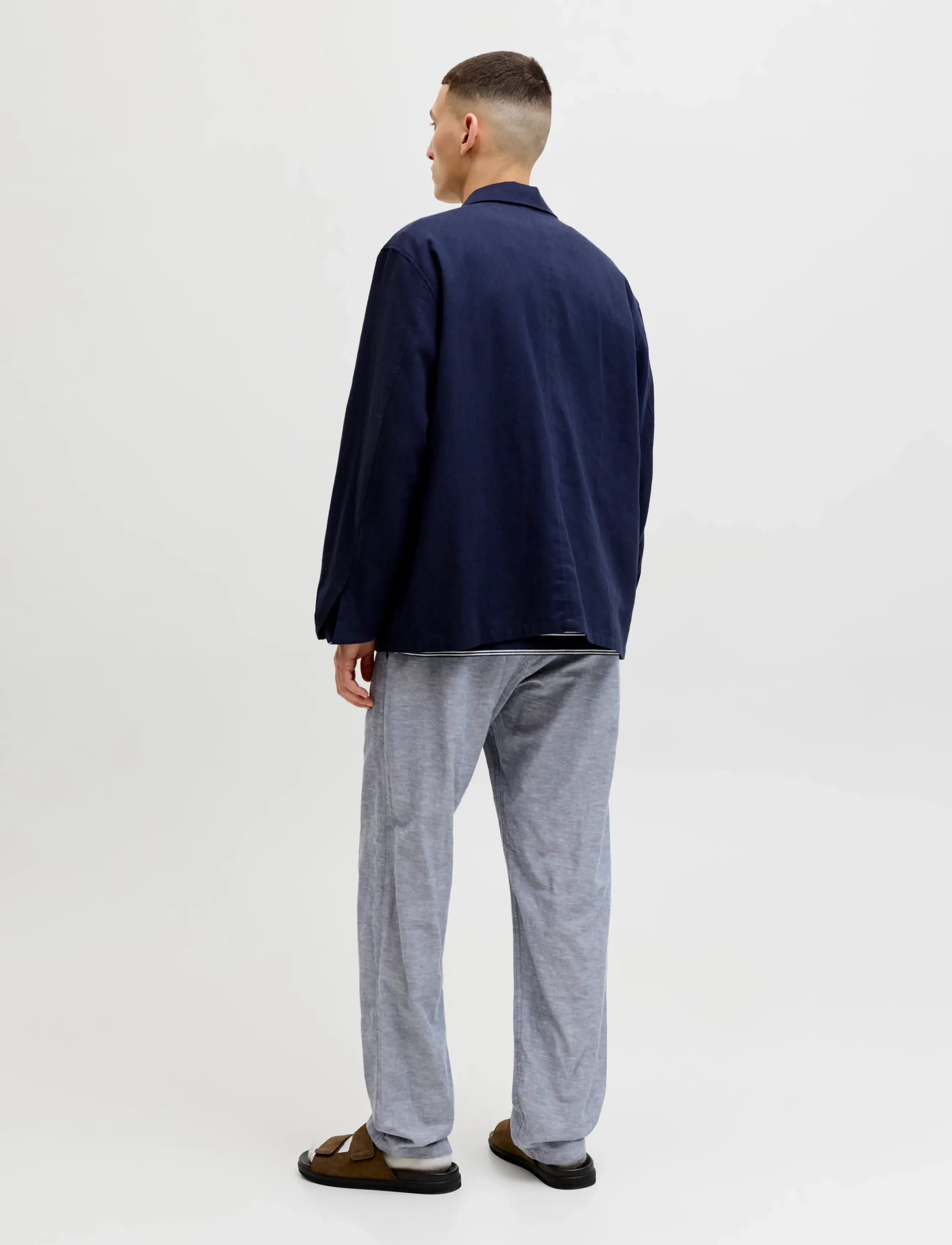 Jack & Jones - JPSTKANE SUMMER LINEN BLEND JOGGER SN - hørbukser - faded denim - 3
